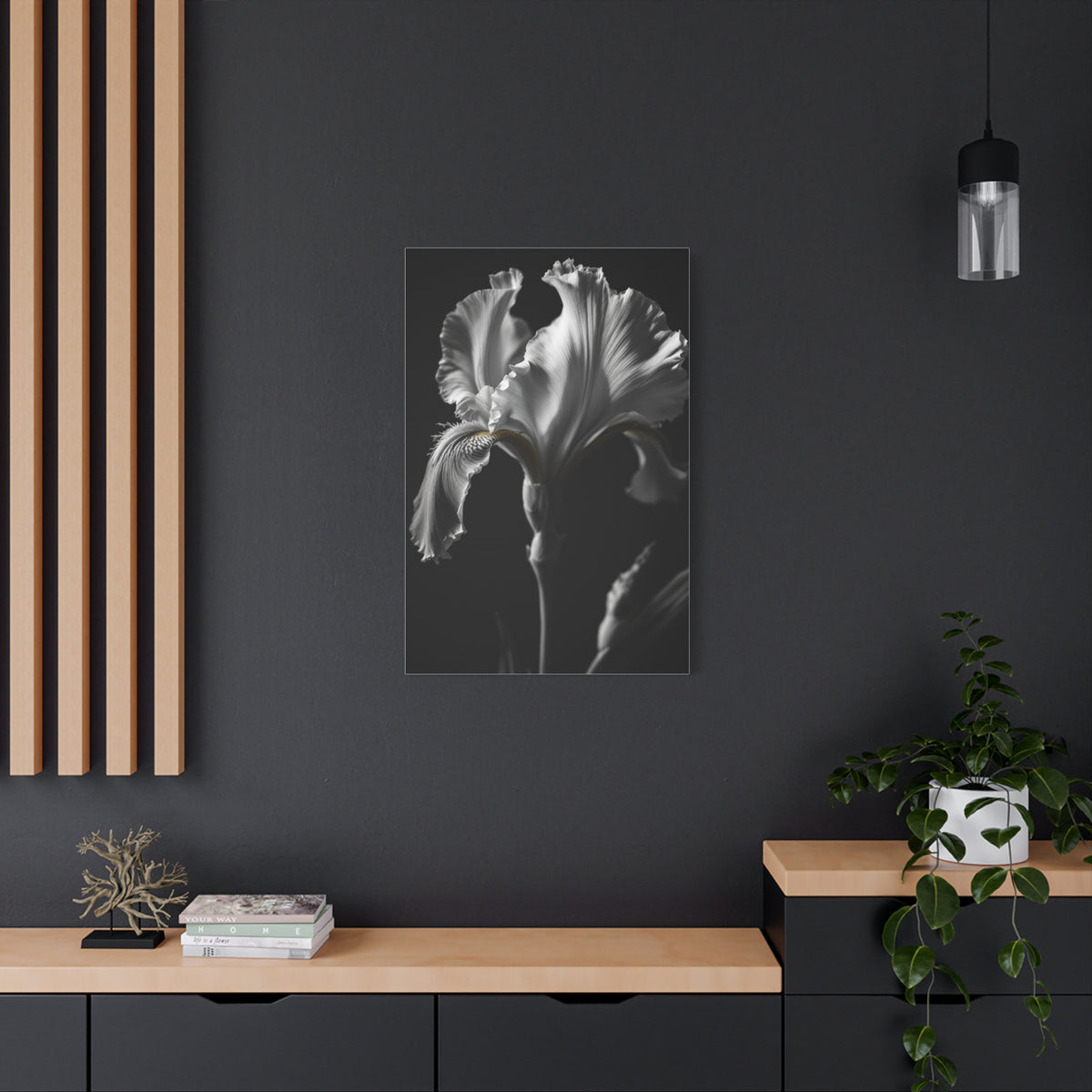 Elegant Iris in Shadowed Light Wall Art & Canvas Prints
