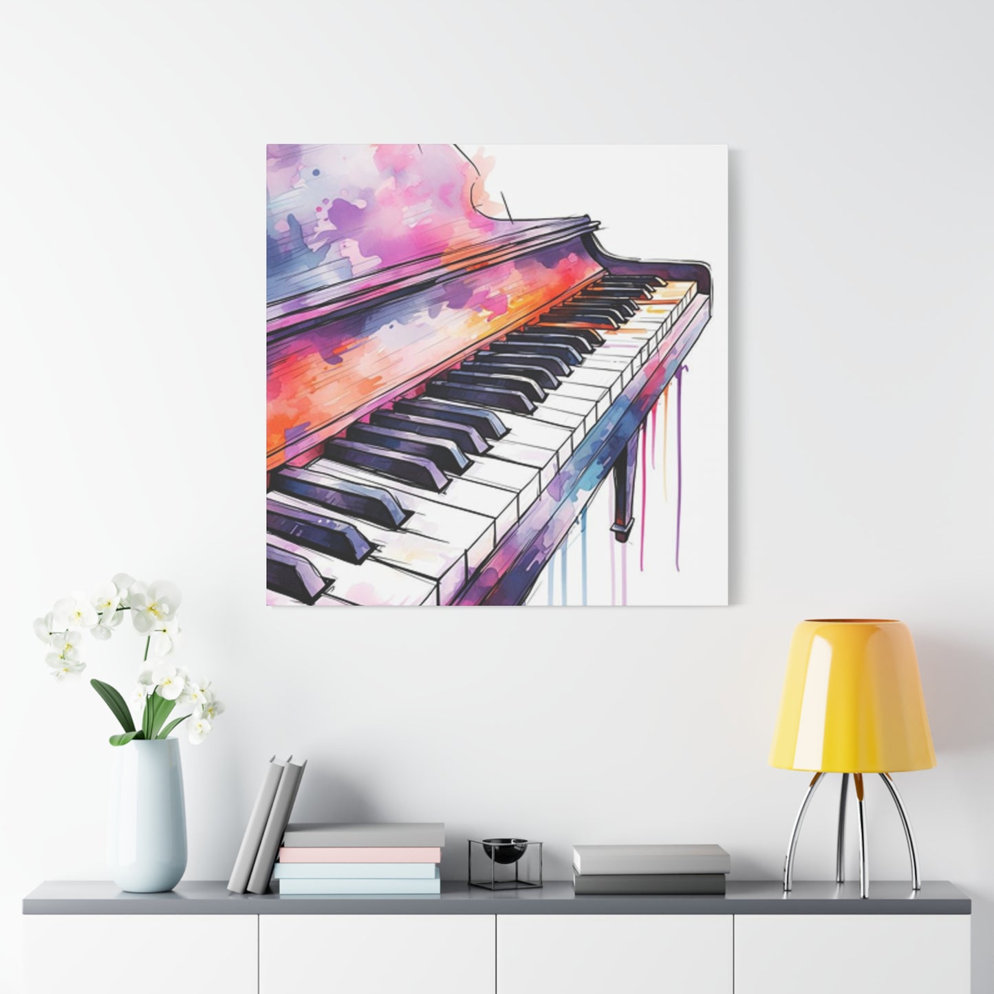 Keys Of Piano Drawing Painting Wall Art & Canvas Prints