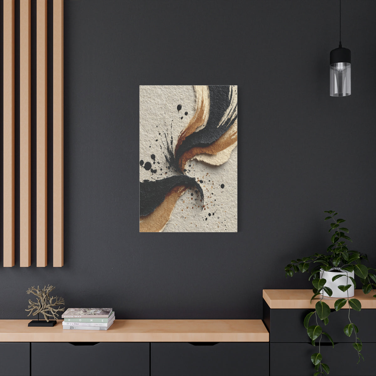 Abstract Ink Flow Composition Wall Art & Canvas Print
