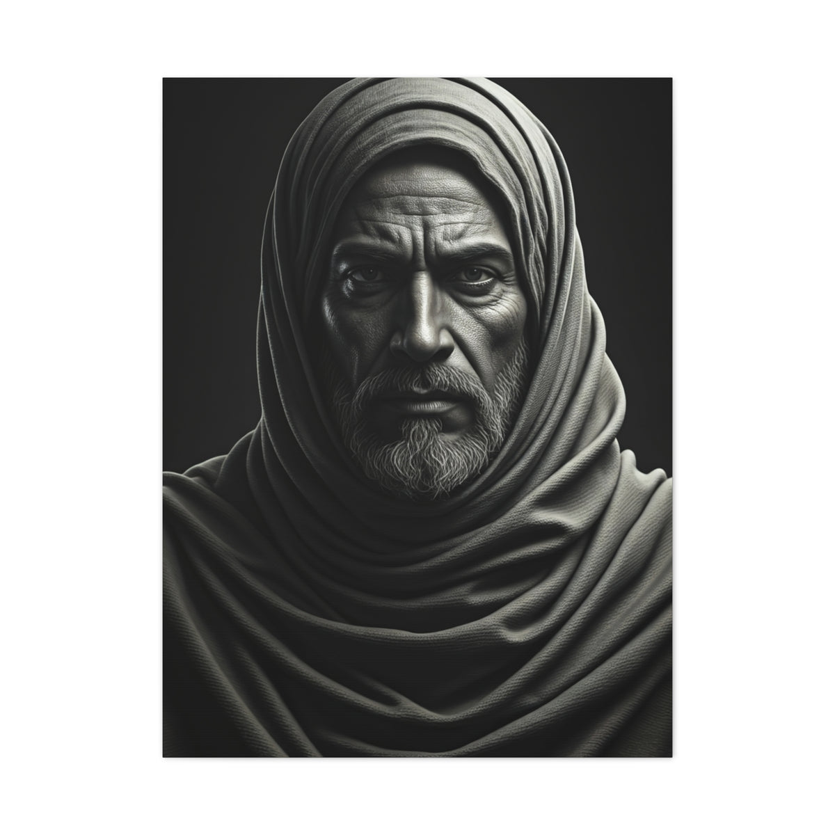 Silent Strength Black & White Elder Portrait Wall Art & Canvas Prints