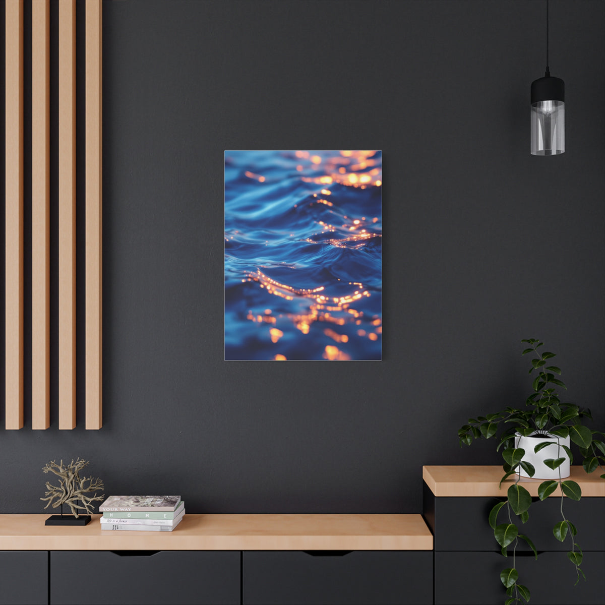 Golden Reflections on Ocean Ripples Wall Art & Canvas Prints