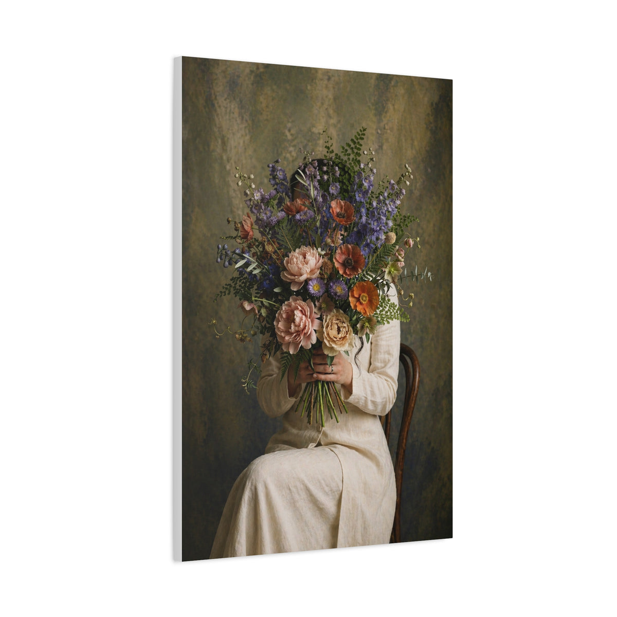 Concealed Identity Floral Portrait Wall Art & Canvas Print
