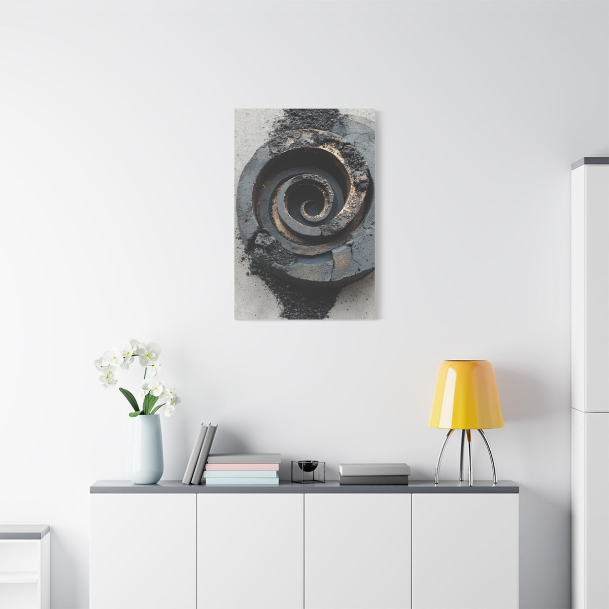 Industrial Spiral Form Abstraction Wall Art & Canvas Print