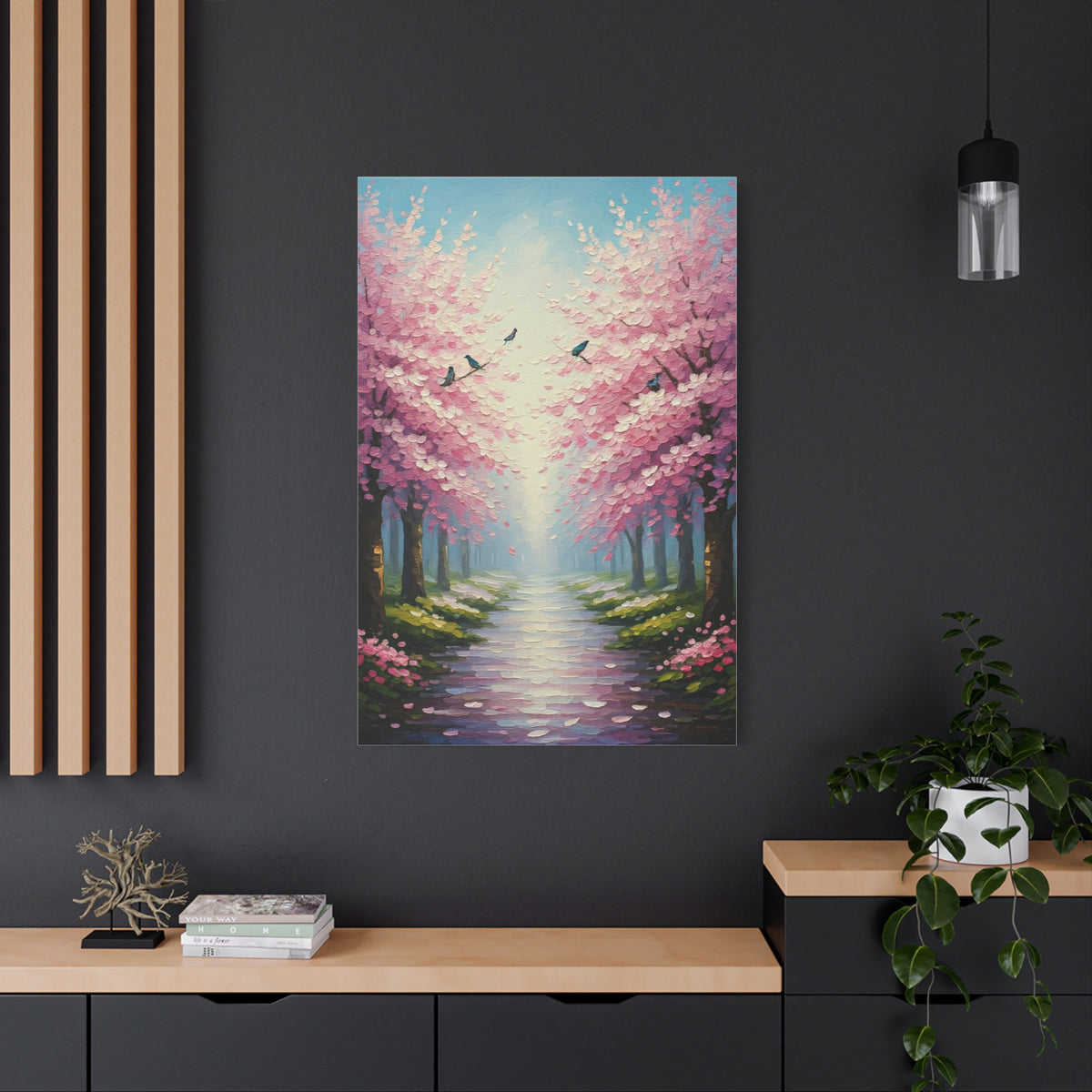 Contemporary Sakura Garden Painting Wall Art & Canvas Prints
