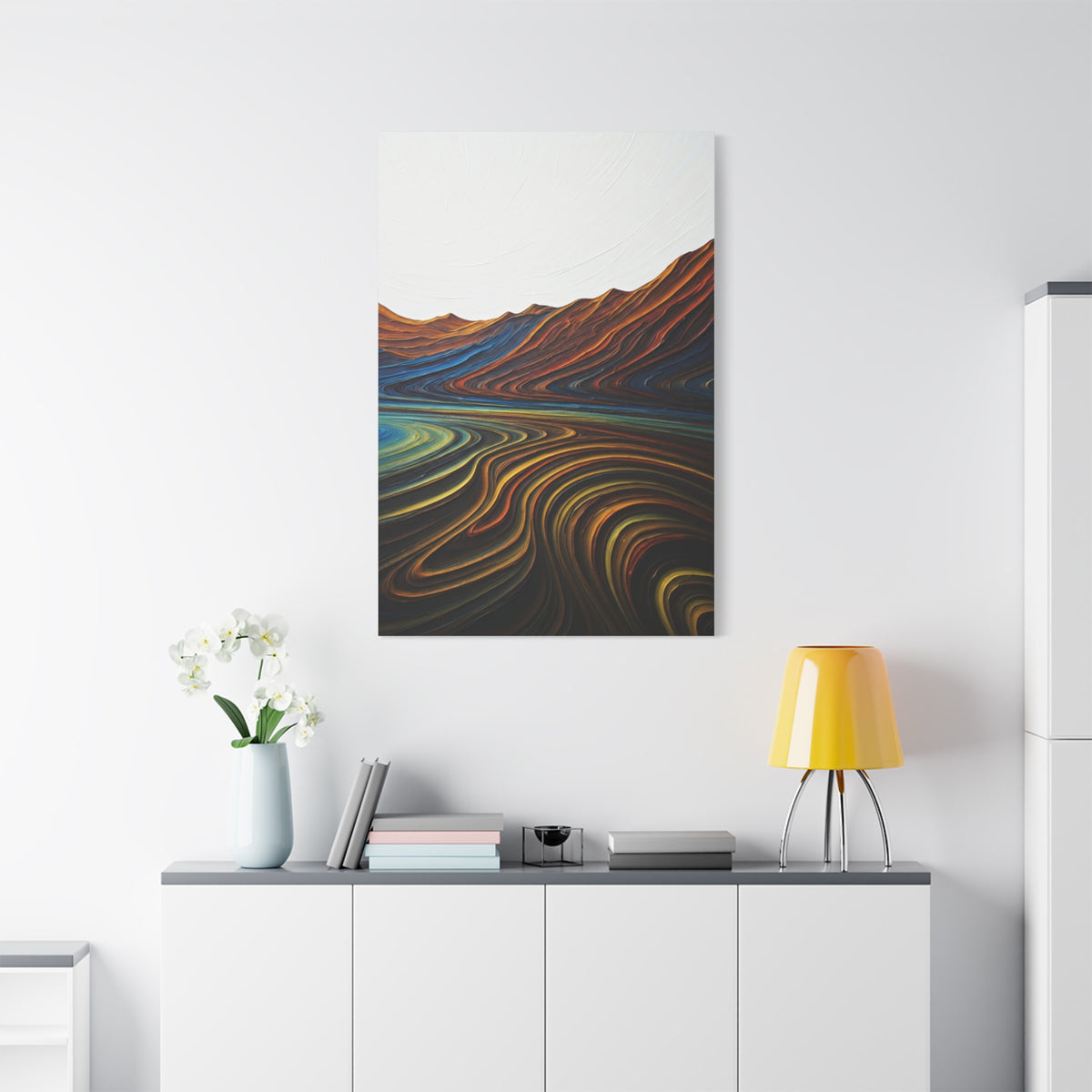 Layered Terrain Flow Abstract Wall Art & Canvas Prints