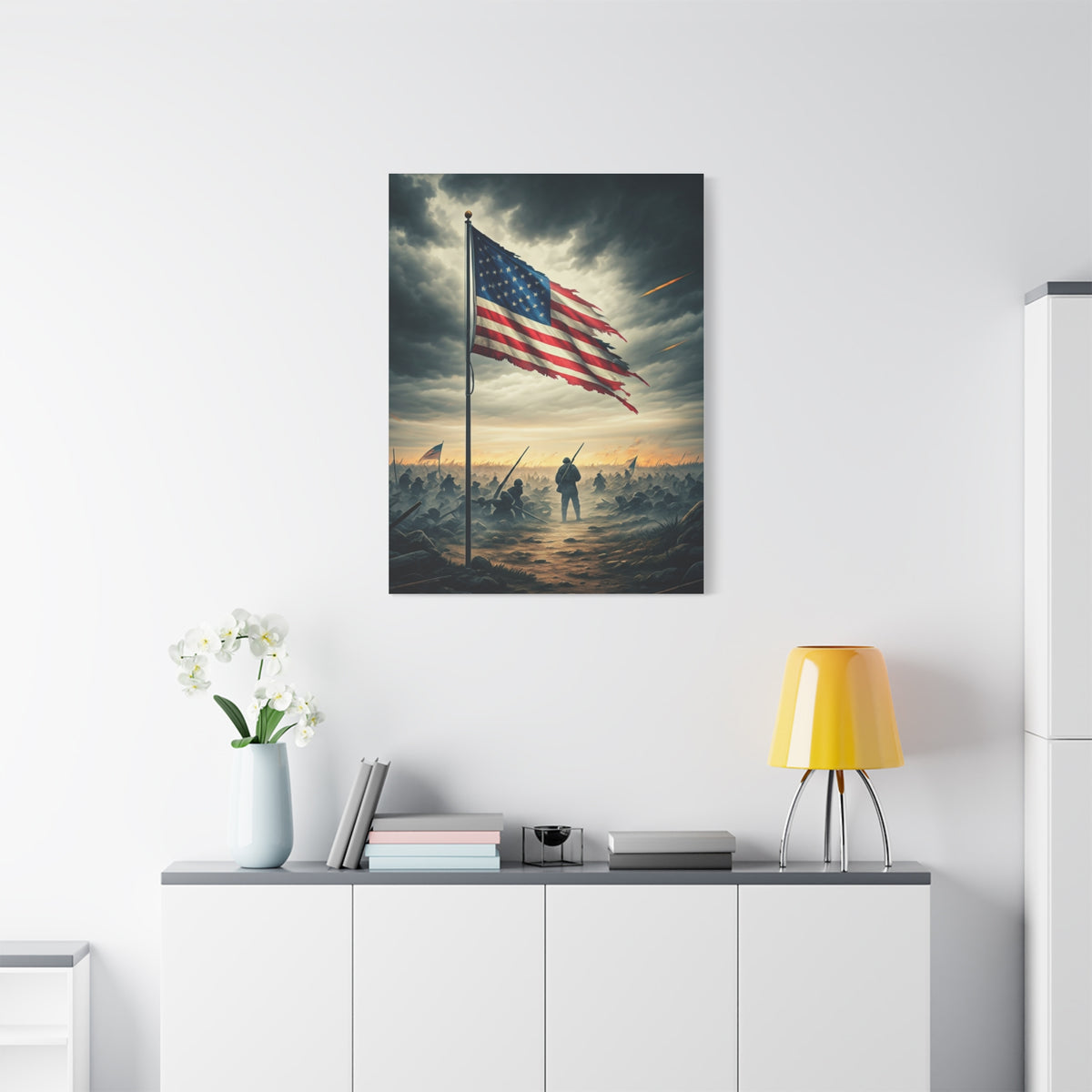 Battlefield Patriot Flag Tribute Wall Art & Canvas Prints