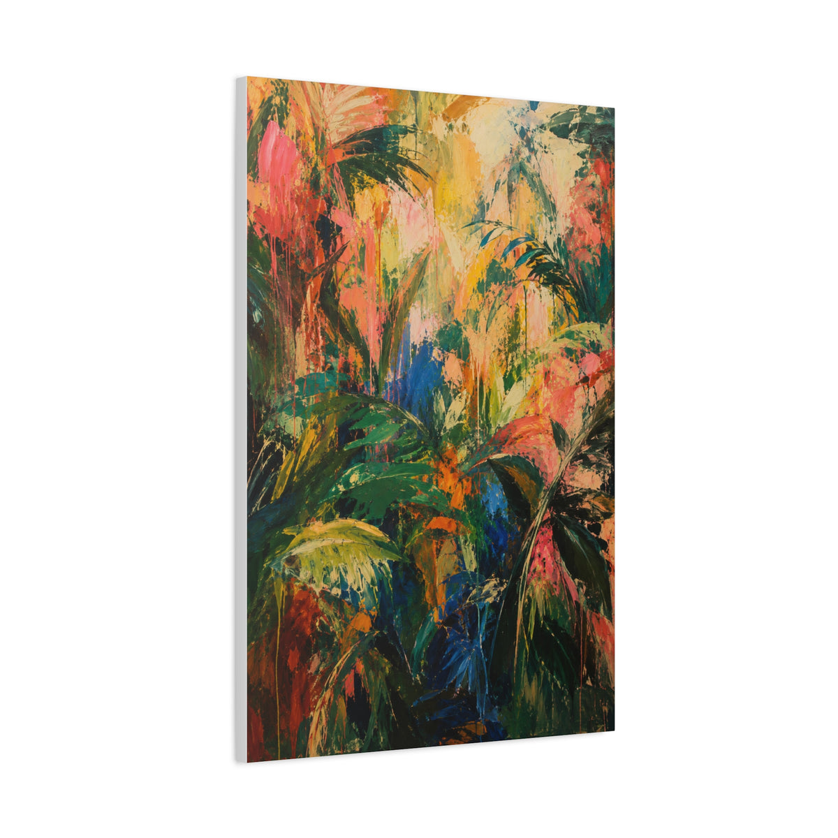 Abstract Expressionist Jungle Energy Tropical Wall Art & Canvas Print
