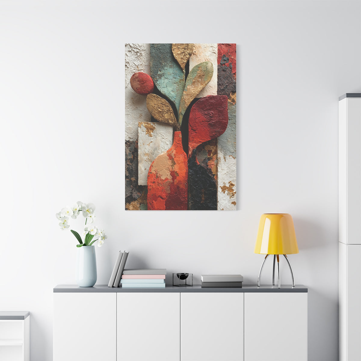 Sculptural Botanical Form Abstraction Wall Art & Canvas Print