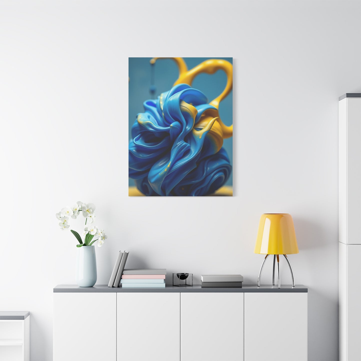 Supreme Blue & Yellow Art Wall Art & Canvas Print