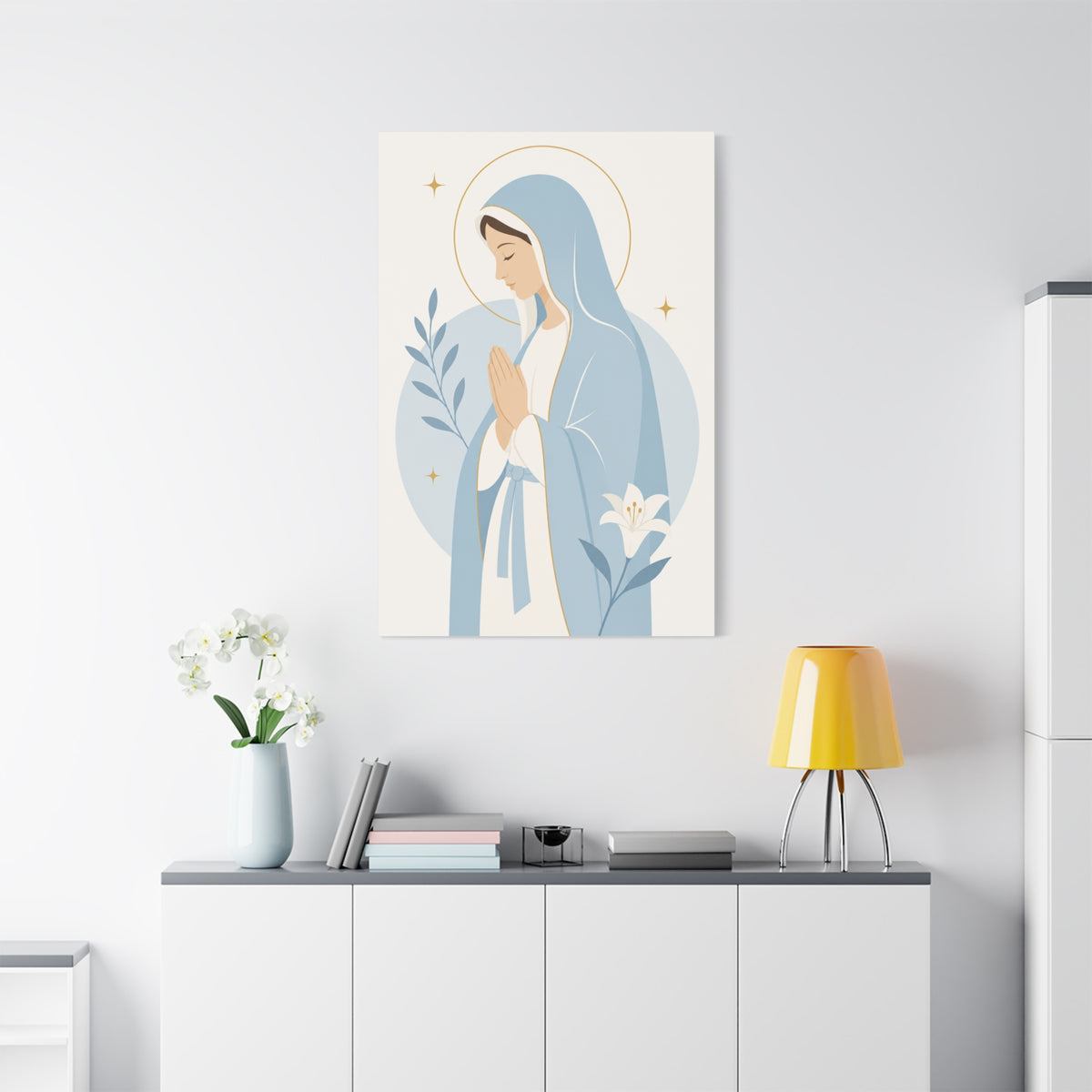 Minimalist Modern Mary Wall Art & Canvas Print