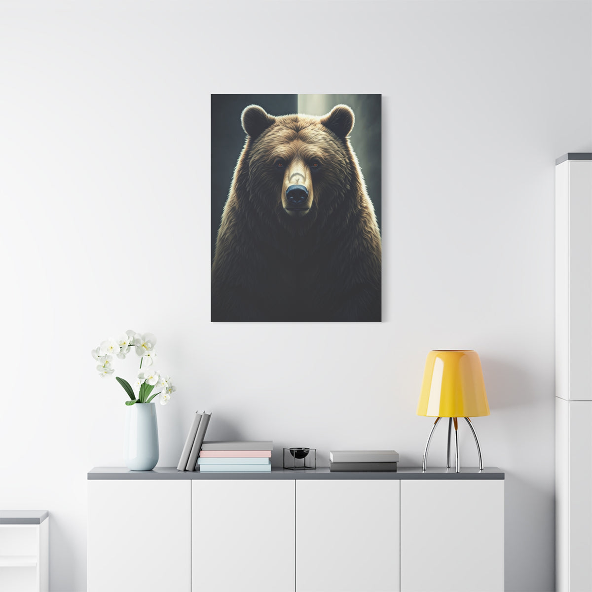 Regal Grizzly Close-Up Portrait Wall Art & Canvas Prints