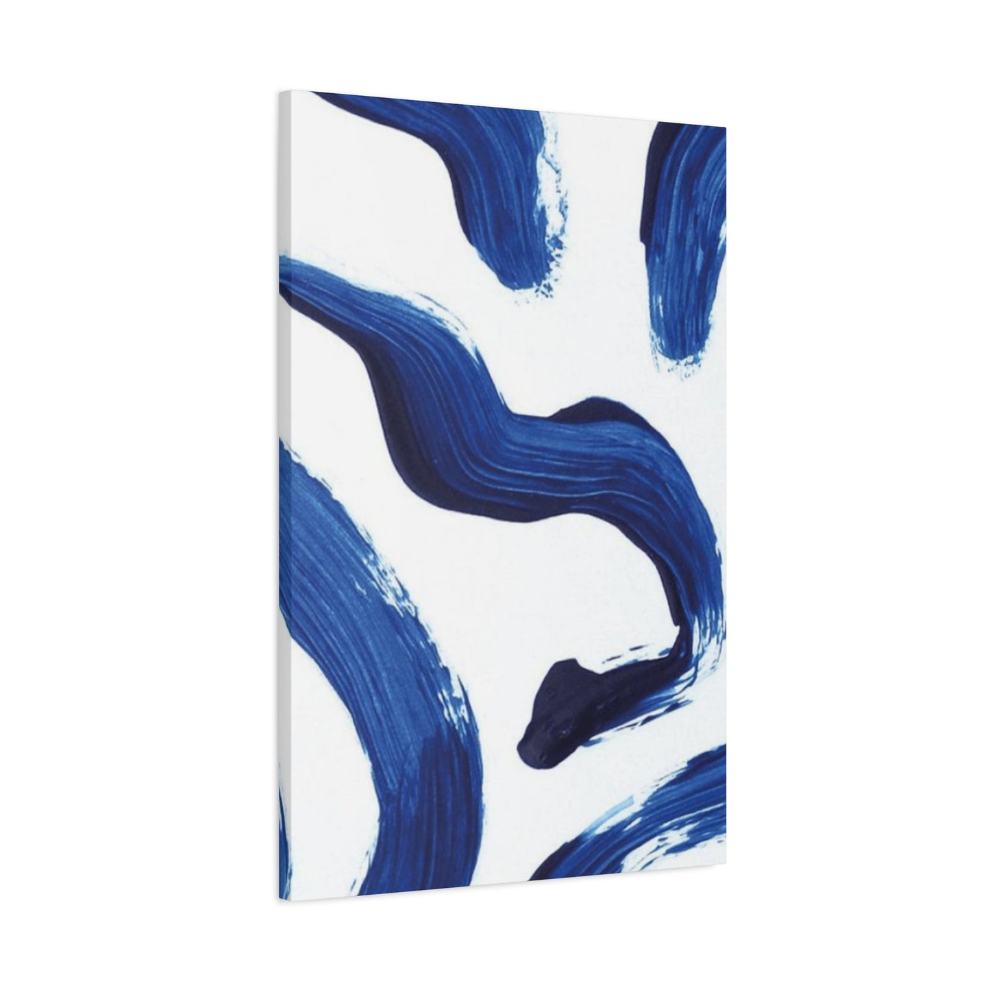 Navy Blue Paint Strokes Wall Art & Canvas Prints