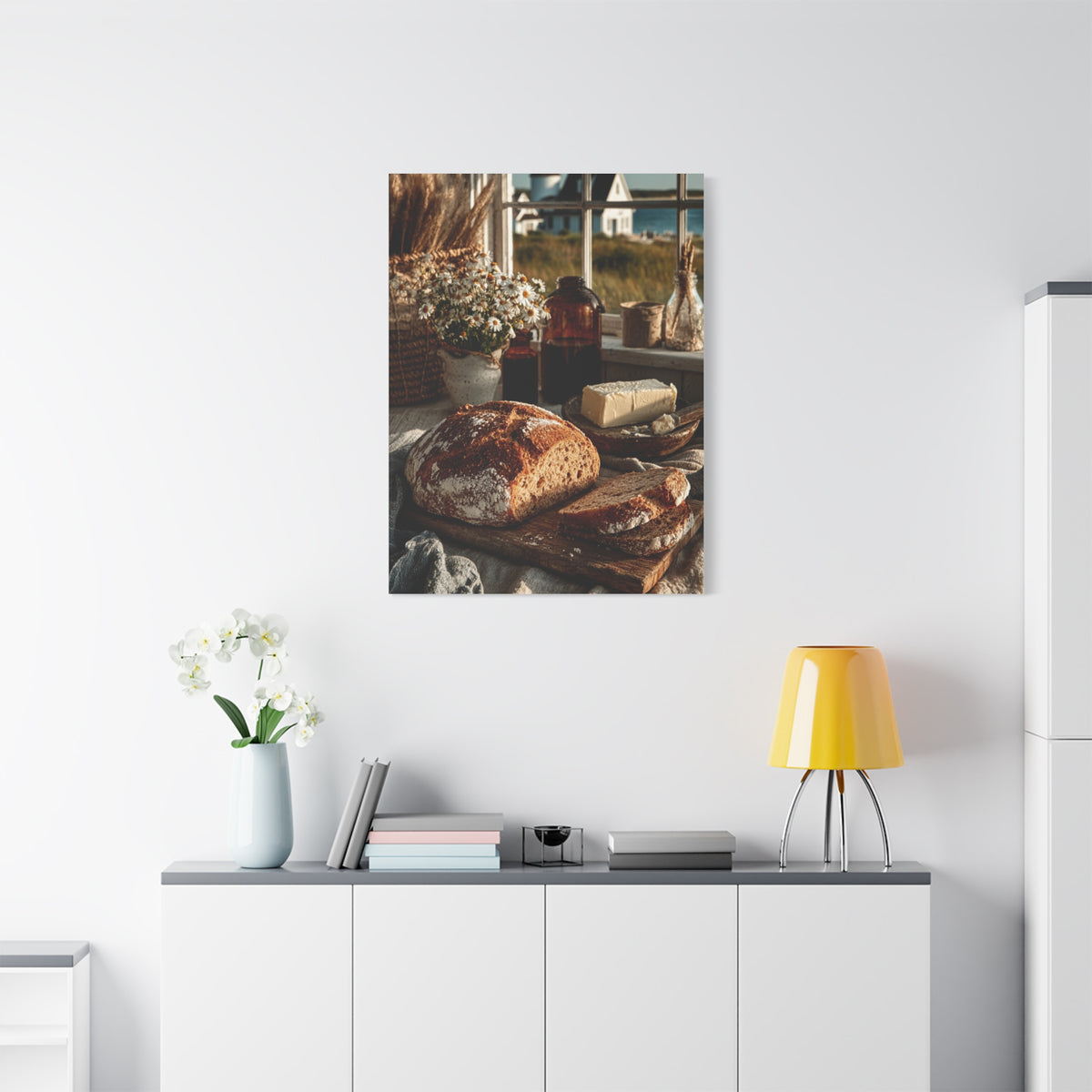 Farmhouse Breakfast Table Sourdough Still Life Wall Art & Canvas Print