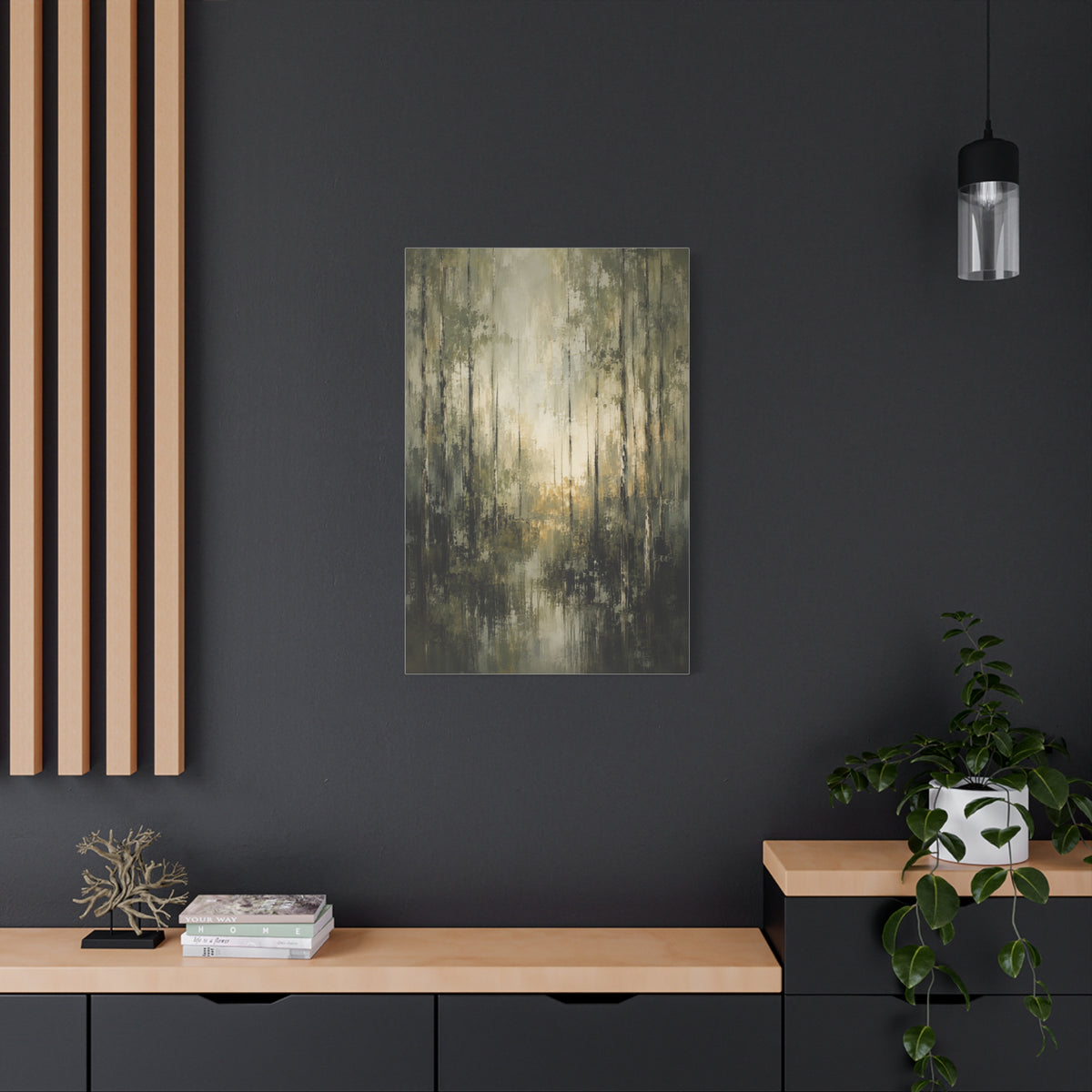 Abstract Forest Reflection Modern Trees Wall Art & Canvas Print
