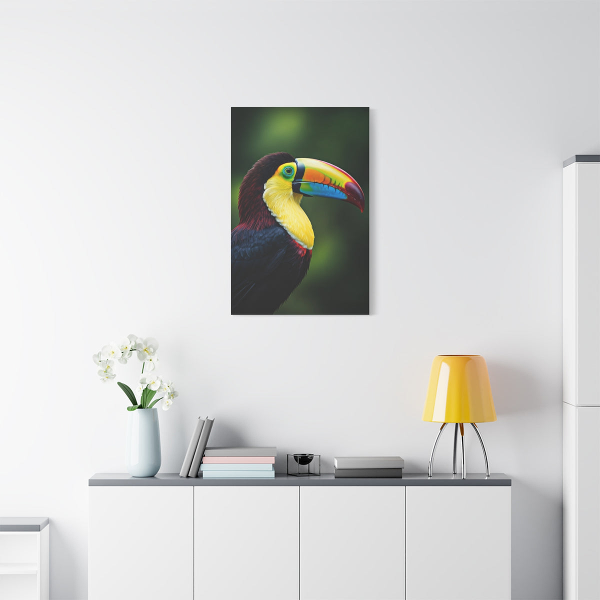 Toucan with Vibrant Yellow Beak Wall Art & Canvas Prints