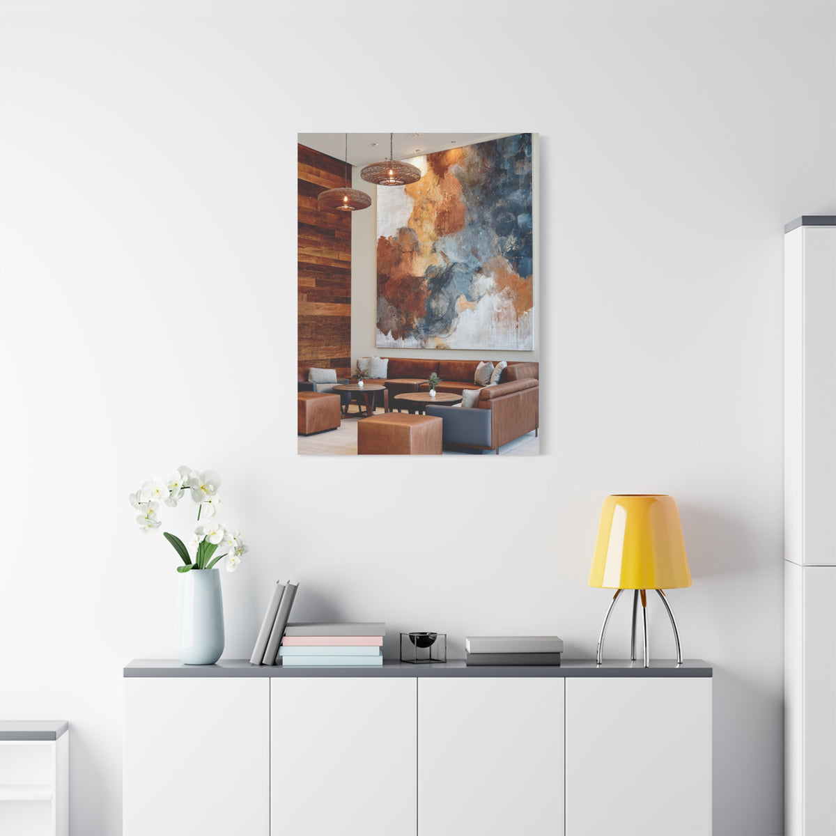 Luxury Earth Abstract Hotel Lobby Wall Art & Canvas Print
