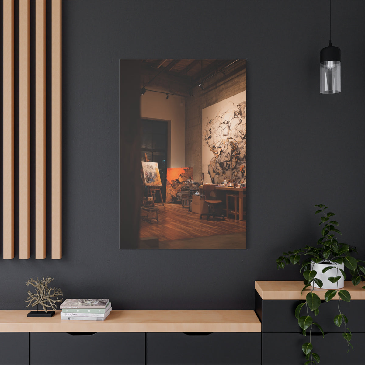Bold Contemporary Creative Studio Workspace Wall Art & Canvas Print