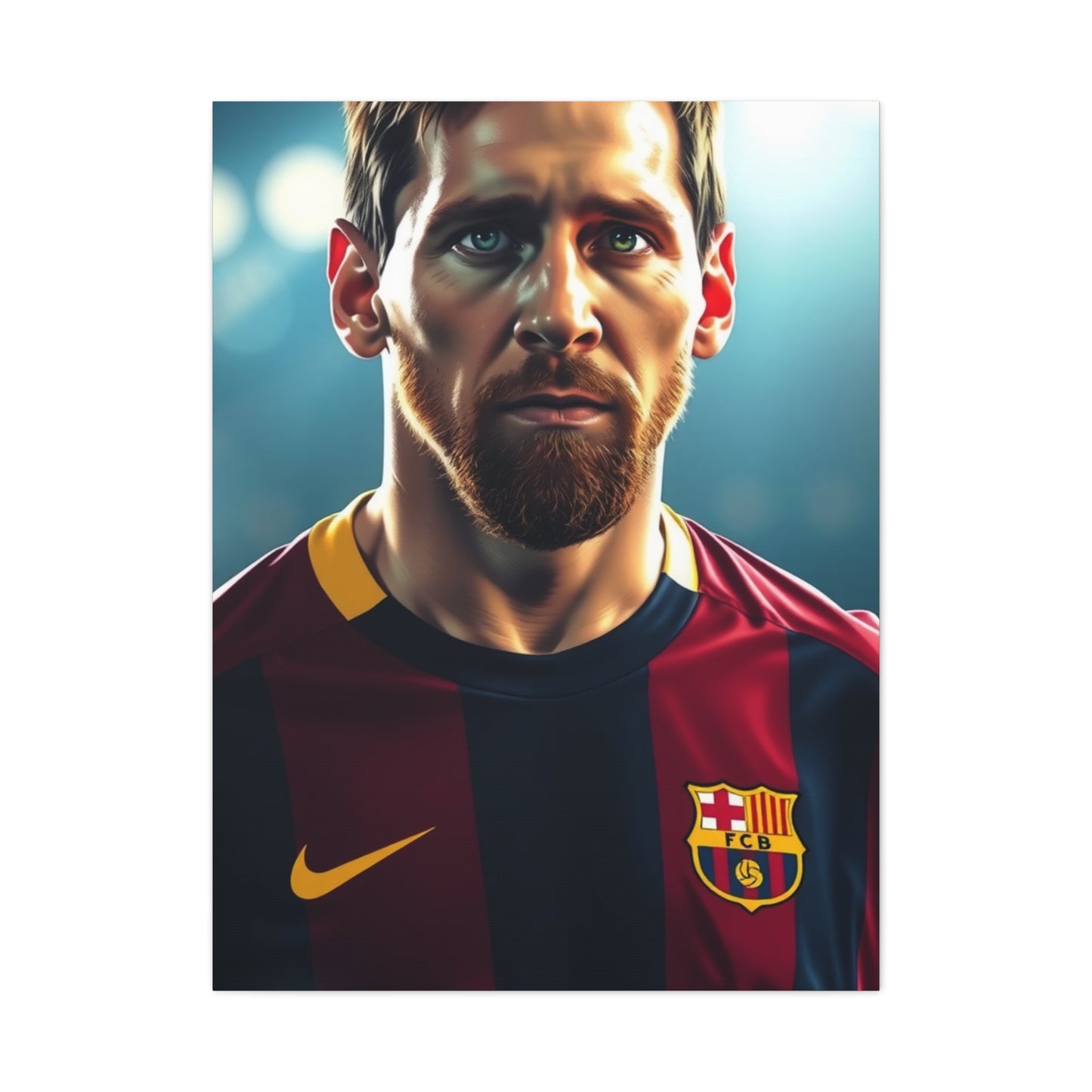 Messi: The Illustrated Icon Canvas Wall Art & Canvas Print