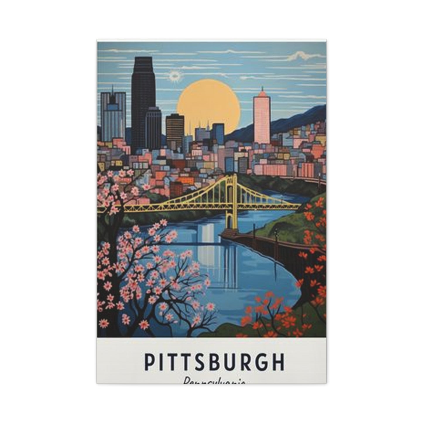 Dawn Sky Pittsburgh Poster Wall Art & Canvas Prints