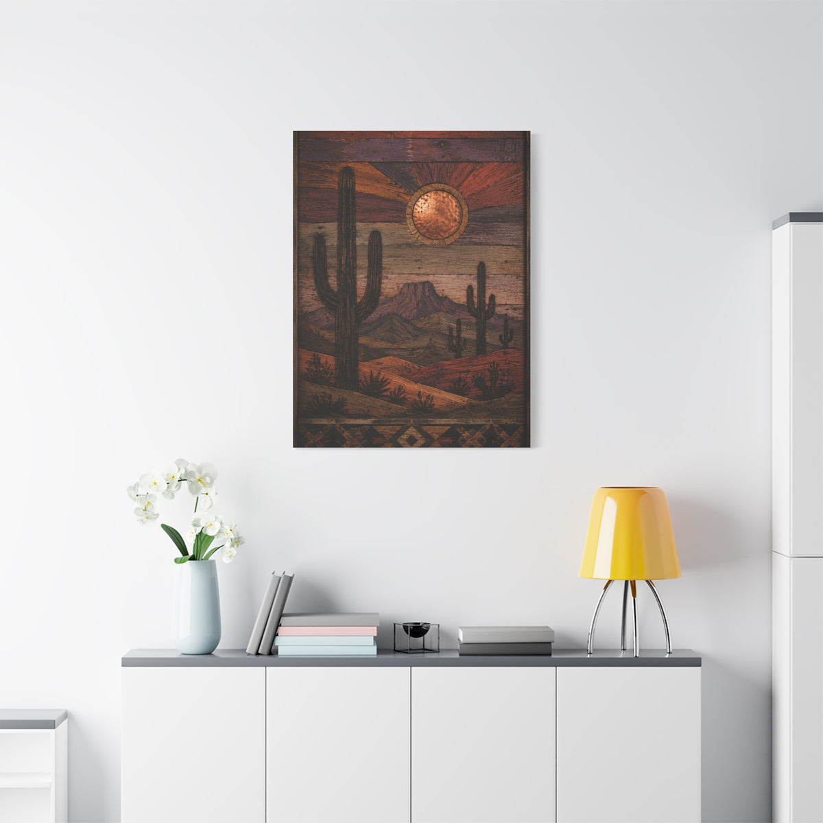 Southwestern Reclaimed Wood Desert Wall Art & Canvas Print