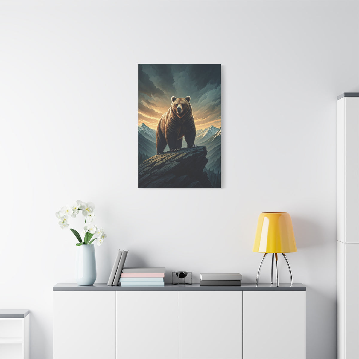 Regal Grizzly Close-Up Portrait Wall Art & Canvas Prints