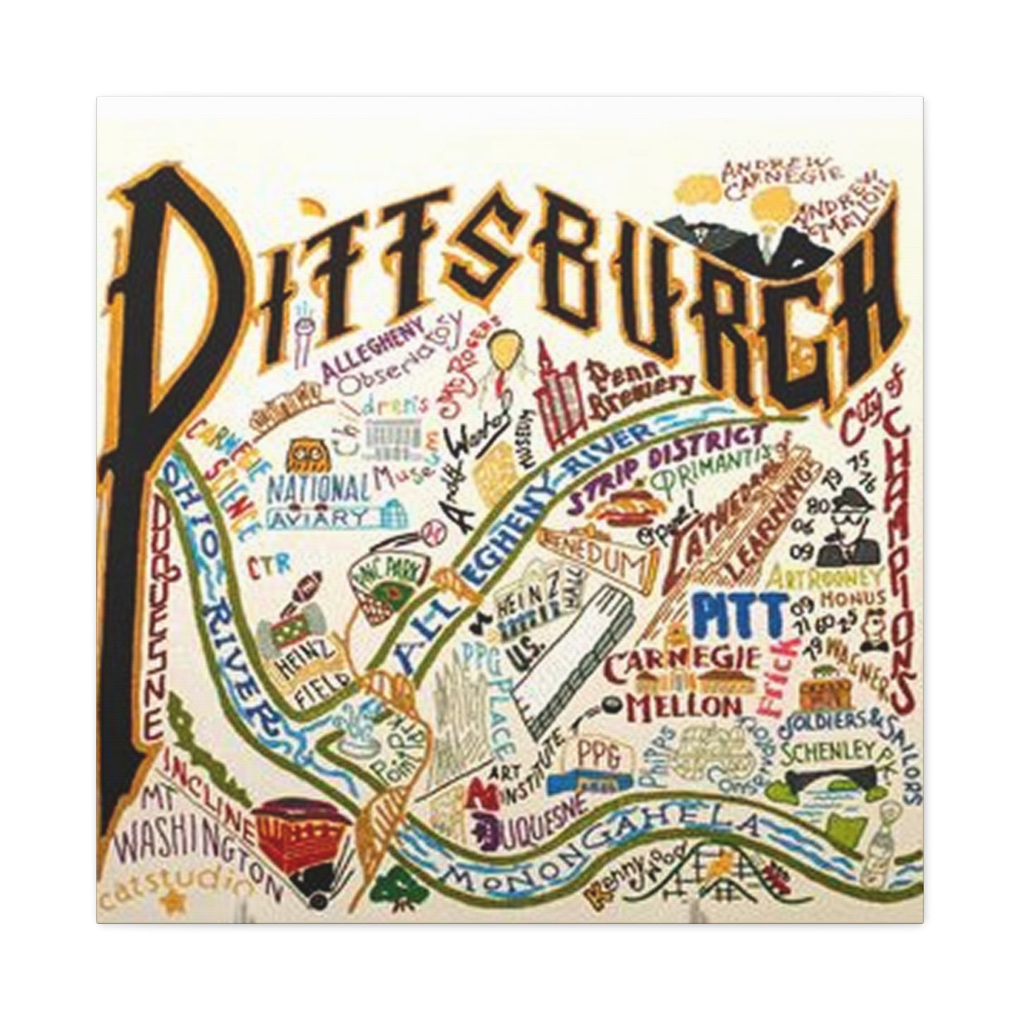 Pittsburgh Graffiti Wall Art & Canvas Prints