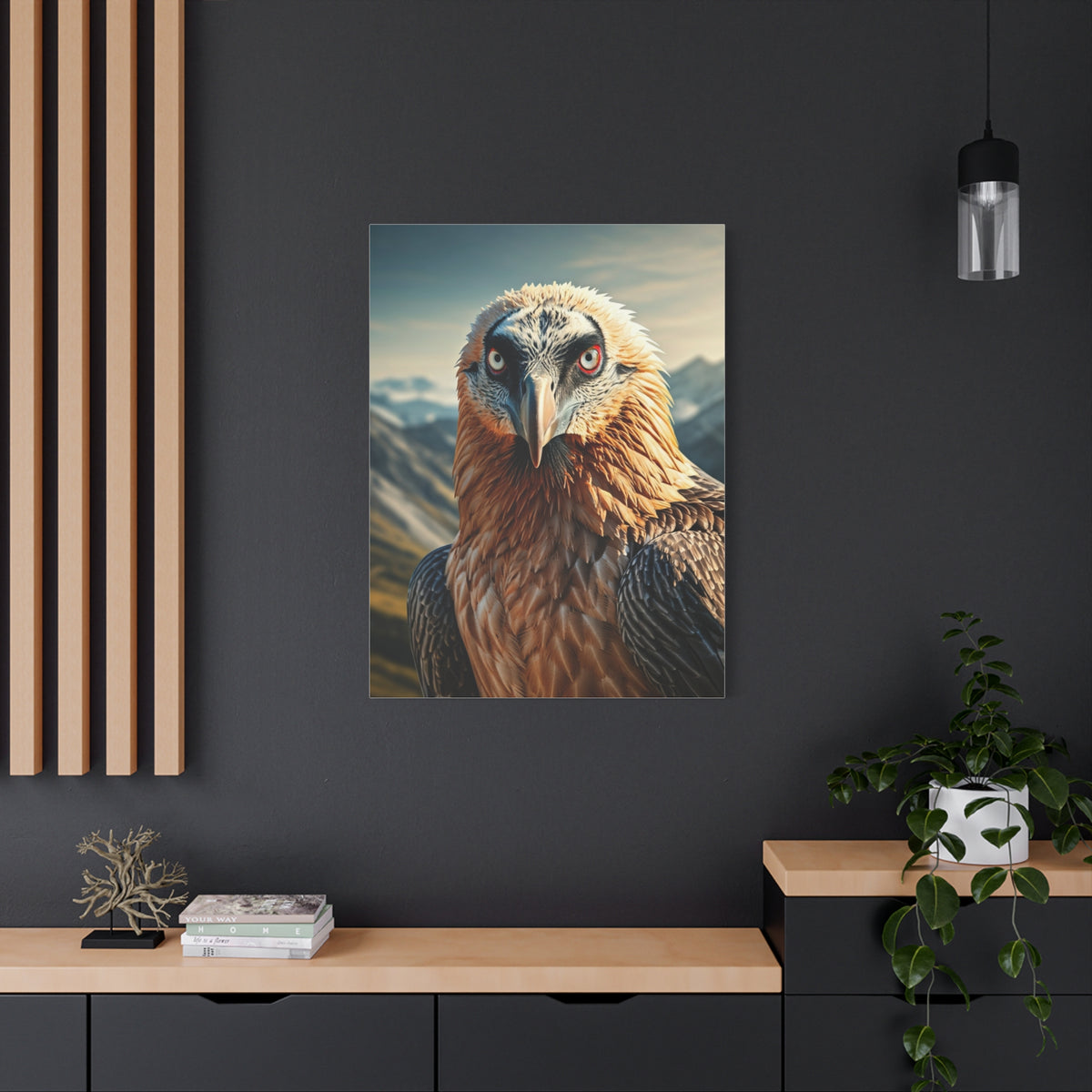 Majestic Mountain Falcon Portrait Wall Art & Canvas Prints