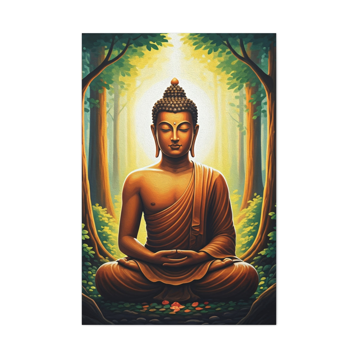 Serene Forest Meditation Buddha Wall Art & Canvas Prints