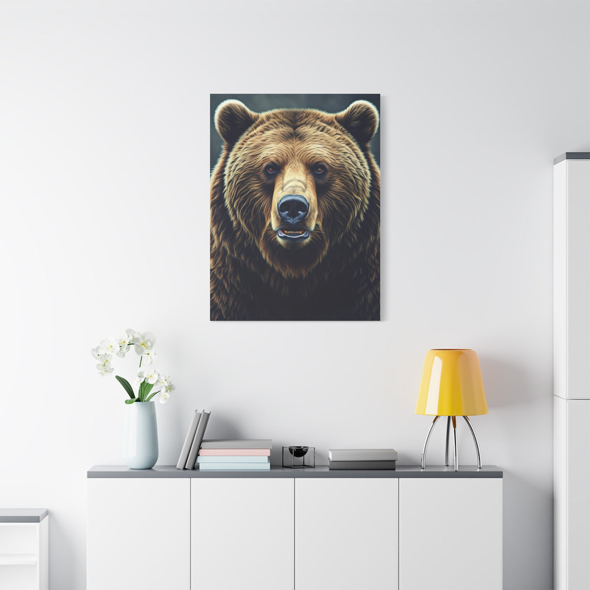 Golden Hour Bear in Pine Forest Wall Art & Canvas Prints