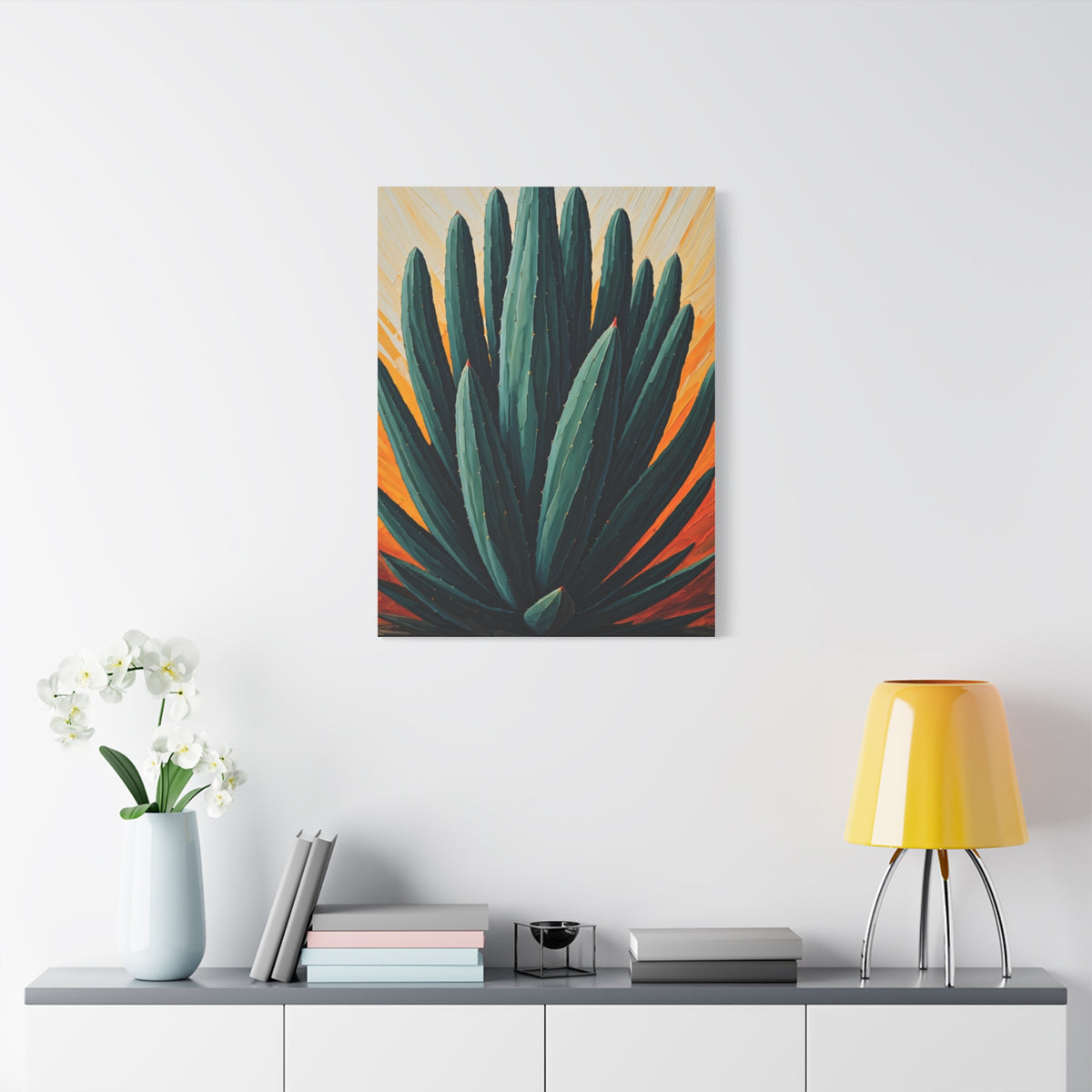 Agave Desert Botanical Illustration Wall Art & Canvas Prints
