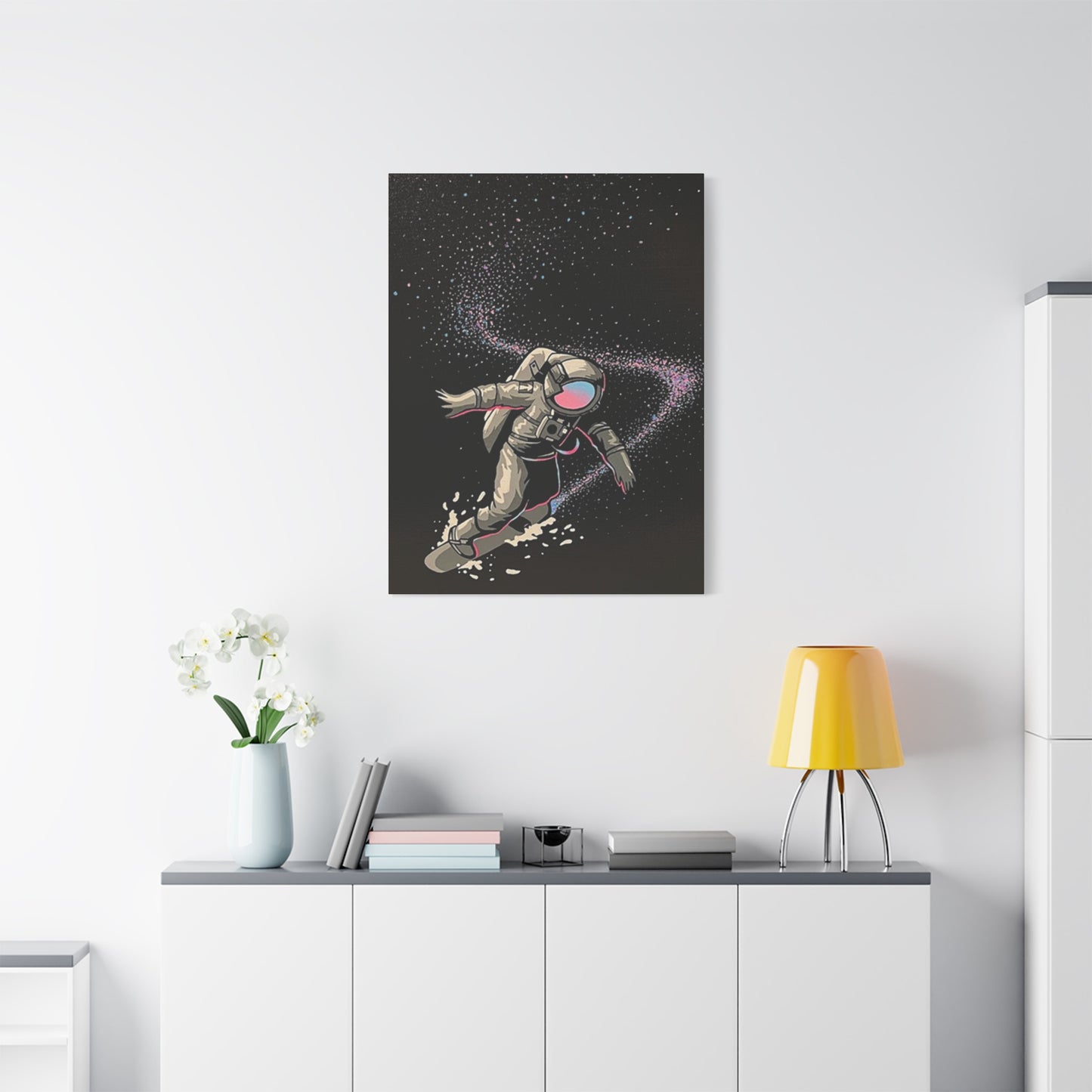 Astronaut Surfing In Space Wall Art & Canvas Prints