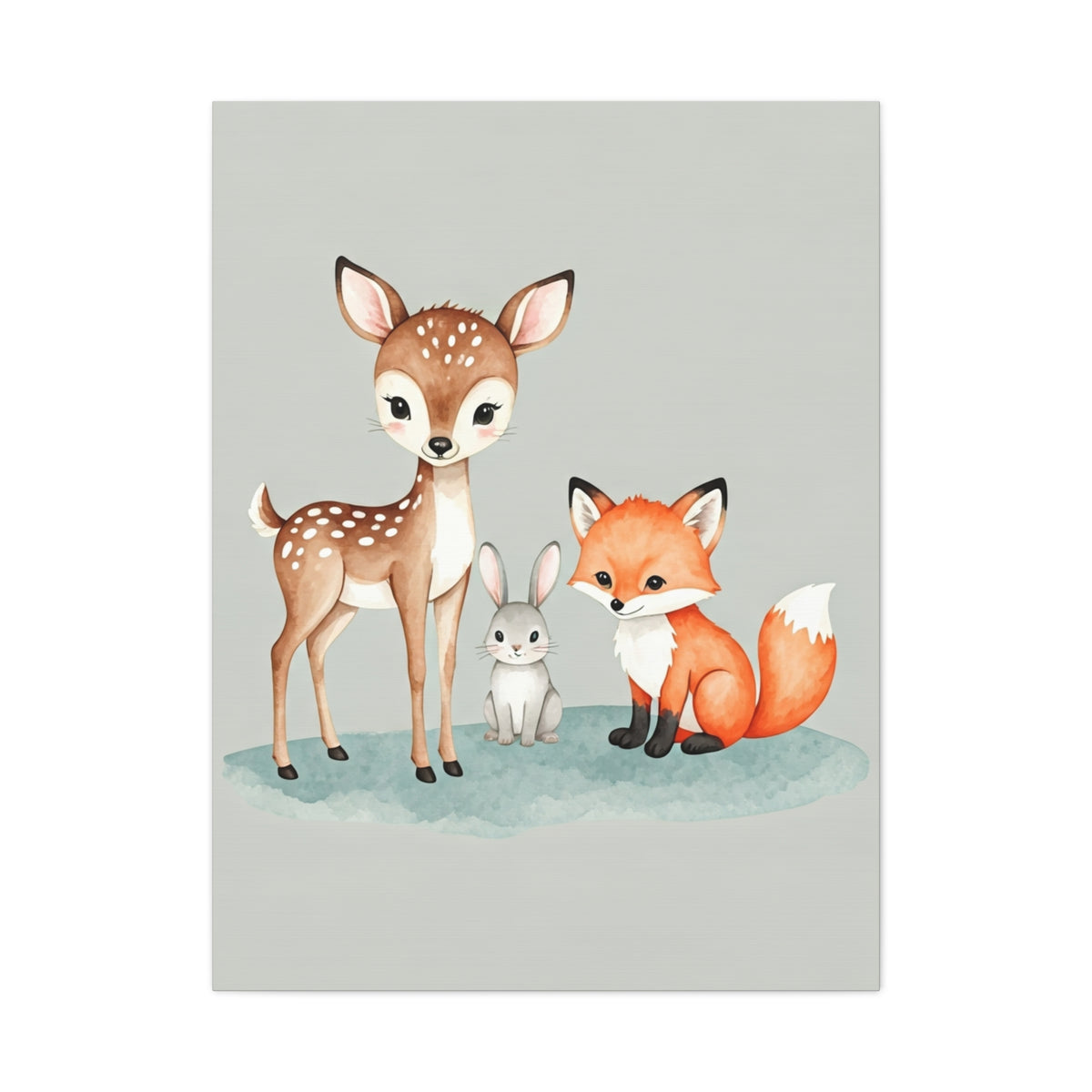 Woodland Friends Nursery Wall Art & Canvas Print
