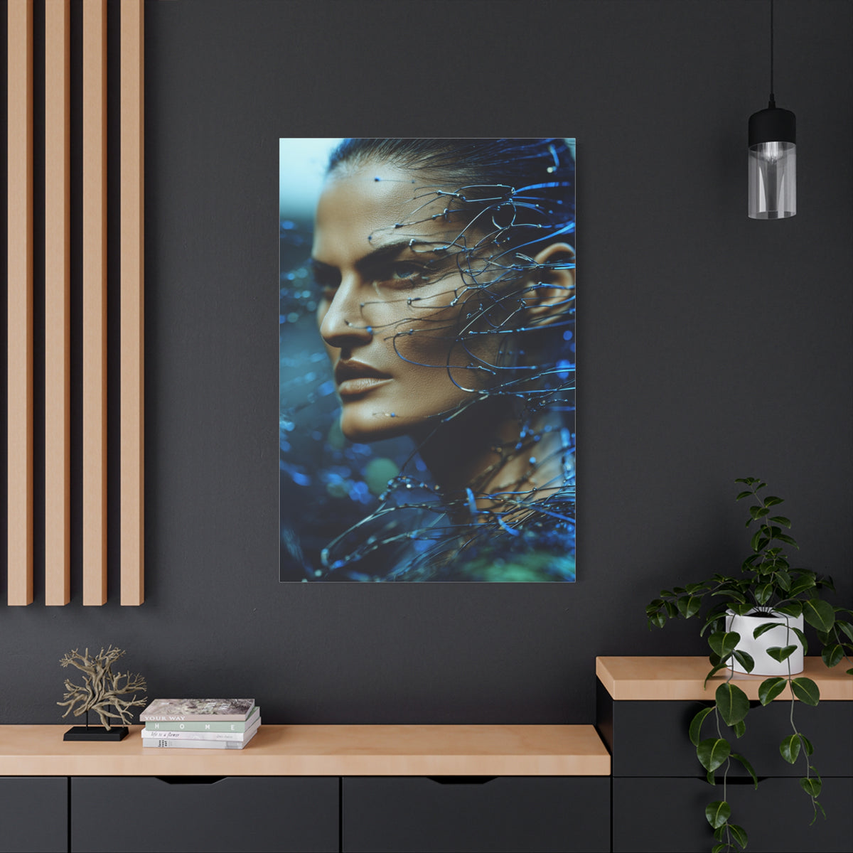 Futuristic Cyberpunk Fashion Portrait Wall Art & Canvas Print