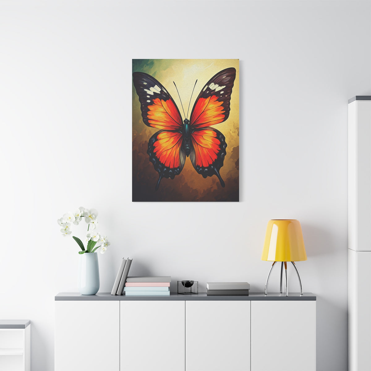 Golden Glow Butterfly Artwork Wall Art & Canvas Prints