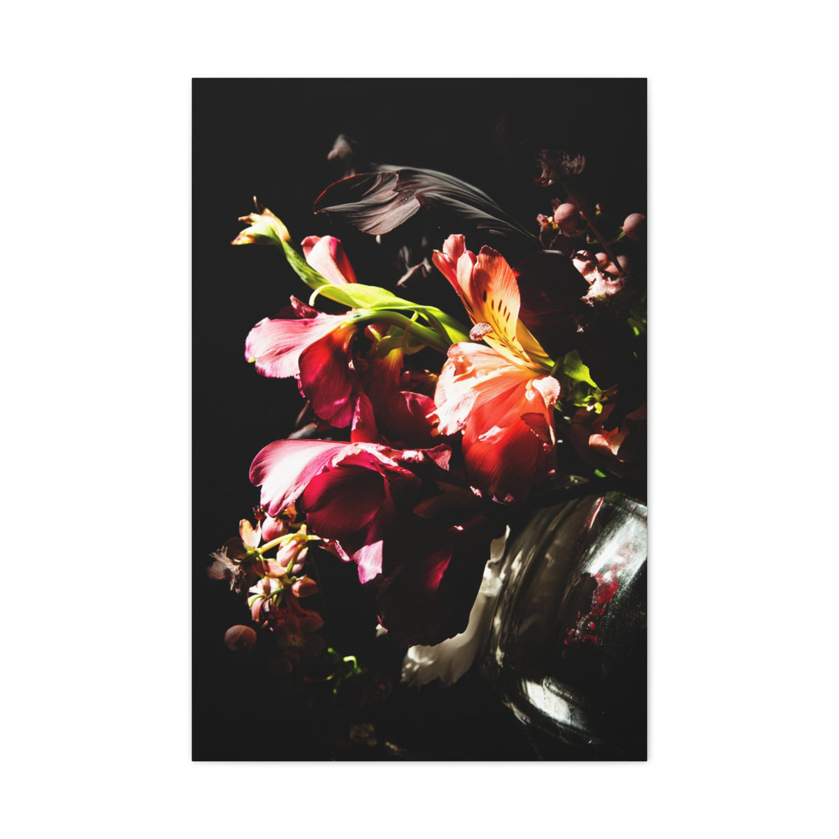 Dark Surreal Floral Chiaroscuro Wall Art & Canvas Print