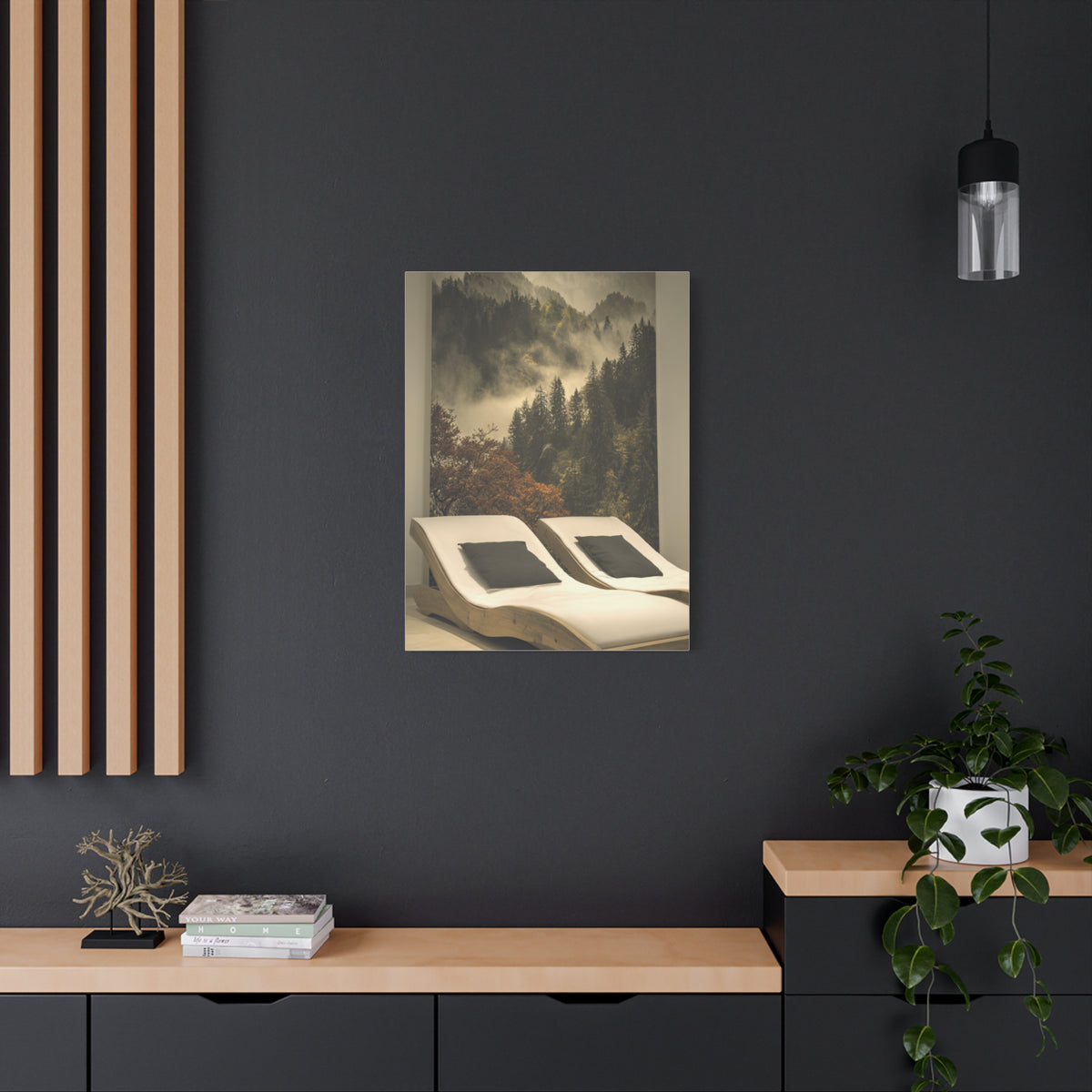 Woodland Dusk Forest Landscape Wall Art & Canvas Print