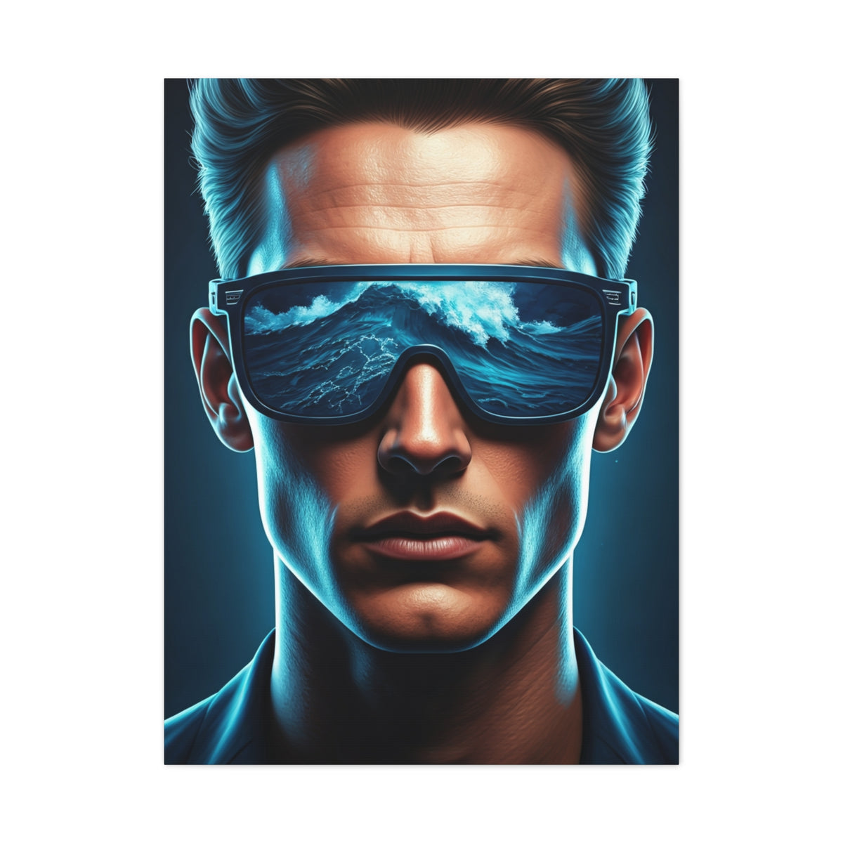 Neon Ocean Reflection Vision Wall Art & Canvas Prints