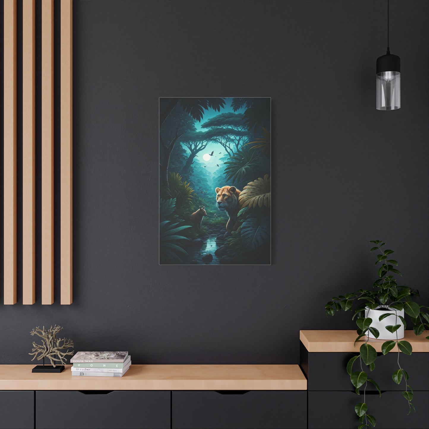 Moonlit Jungle Guardian Wall Art & Canvas Prints