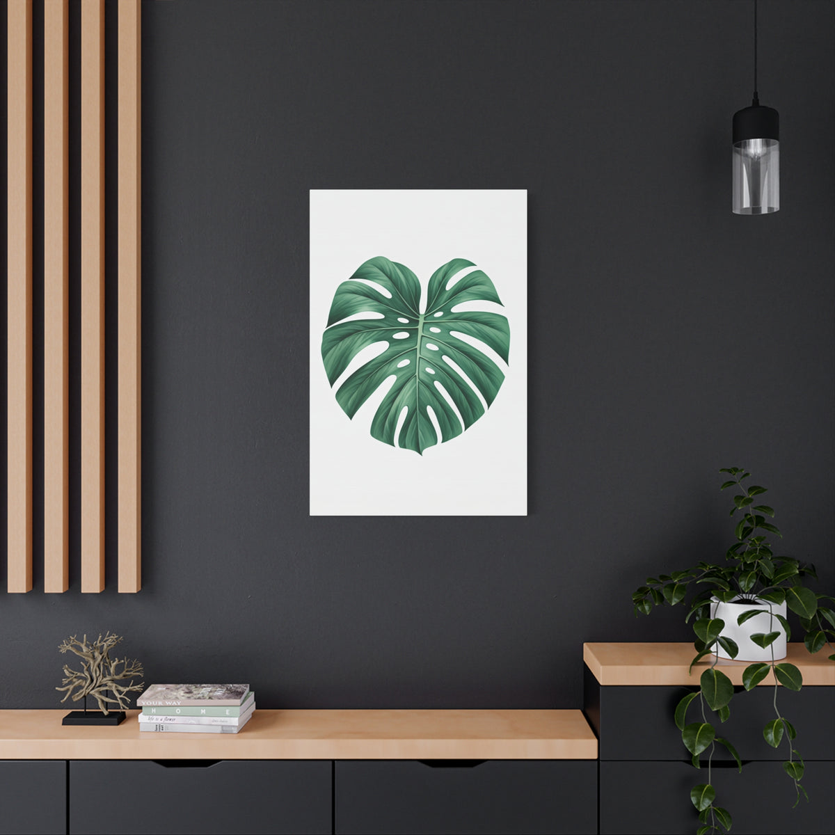 Monstera Leaf Modern Botanical Wall Art & Canvas Prints