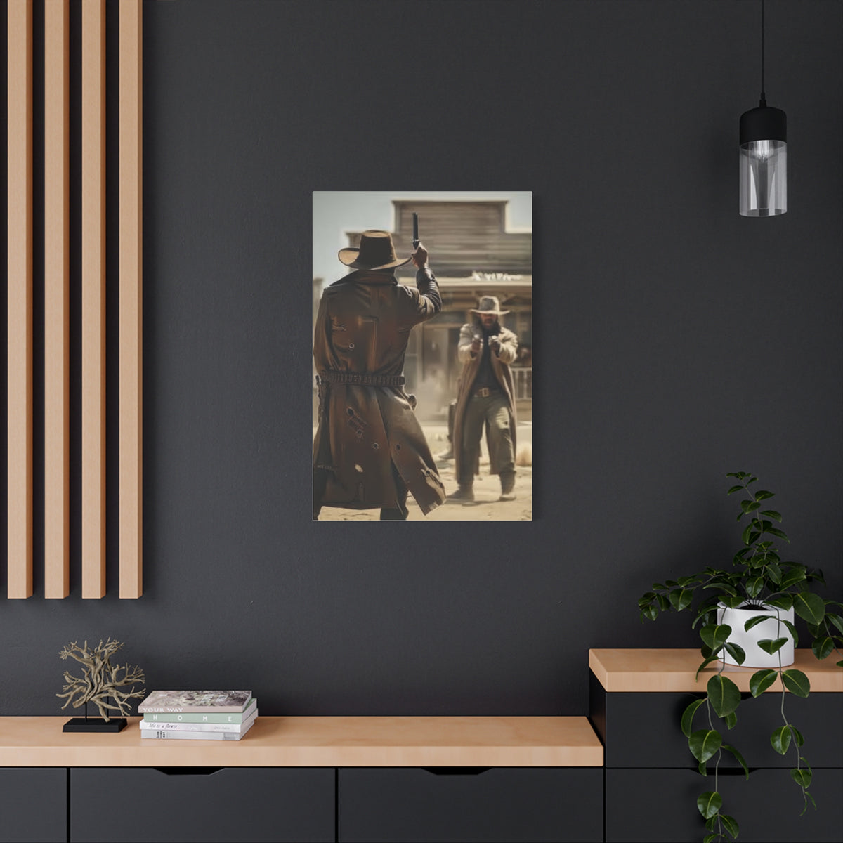 High Noon Gunslinger Duel Wall Art & Canvas Print