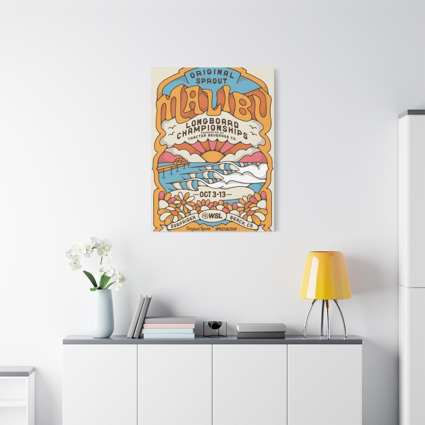 Malibu Surf Poster Wall Art & Canvas Prints