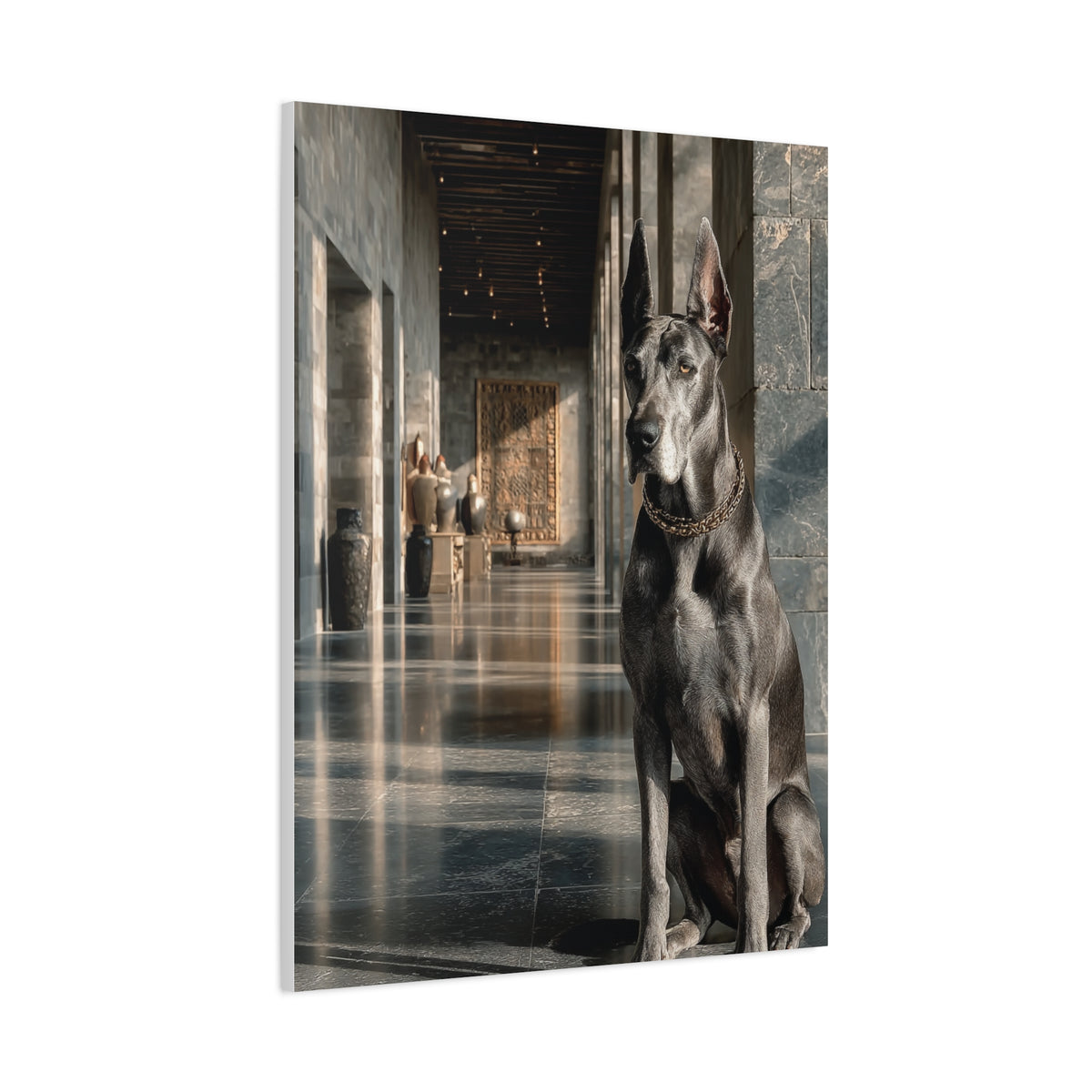 Great Dane Modern Architectural Portrait Wall Art & Canvas Print