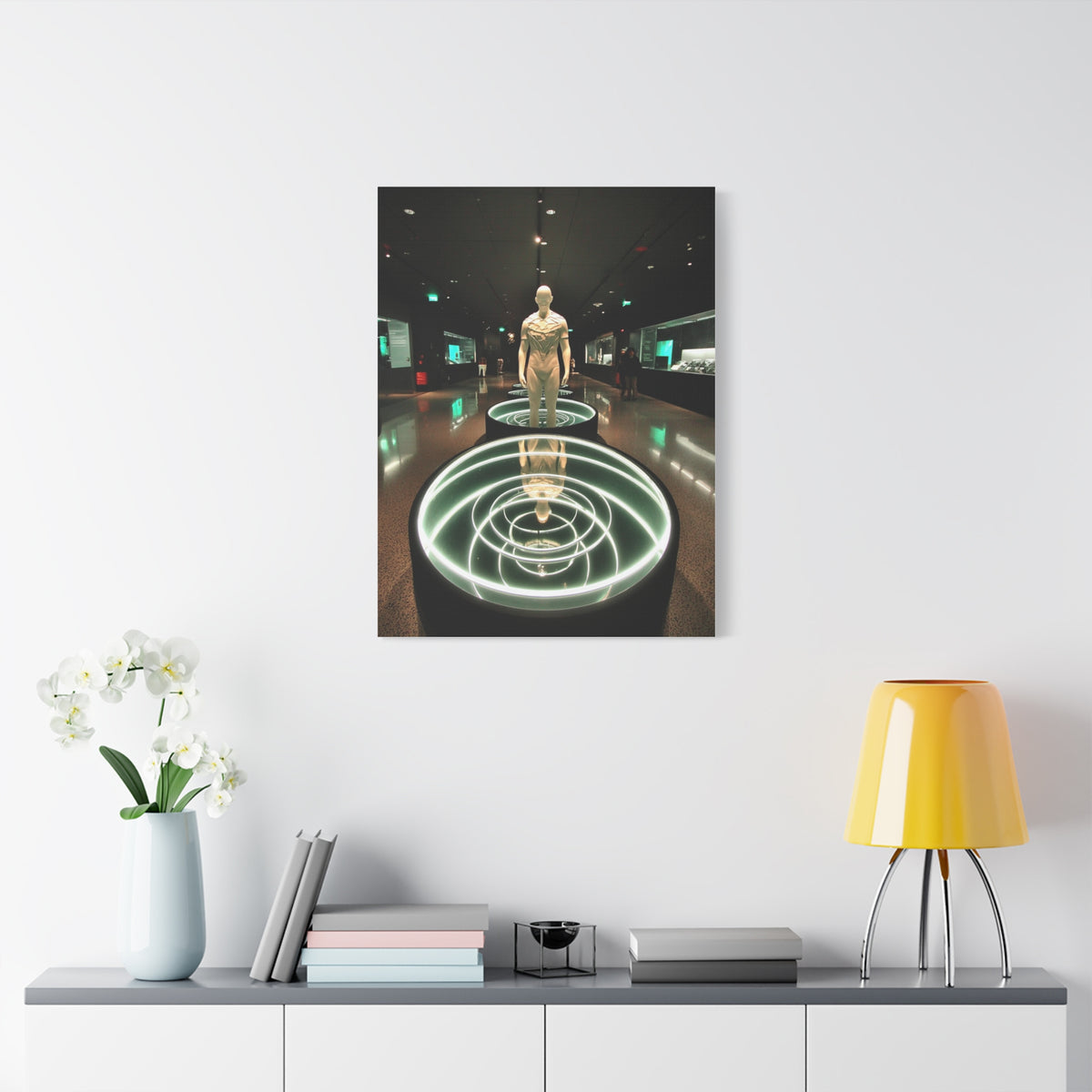 Cosmic Core Human Sculpture Wall Art & Canvas Print