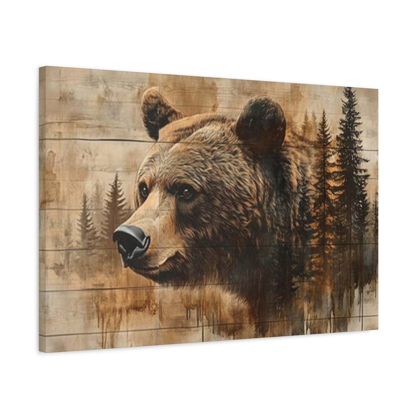 Grizzly Bear Wildlife Painting Wall Art & Canvas Prints