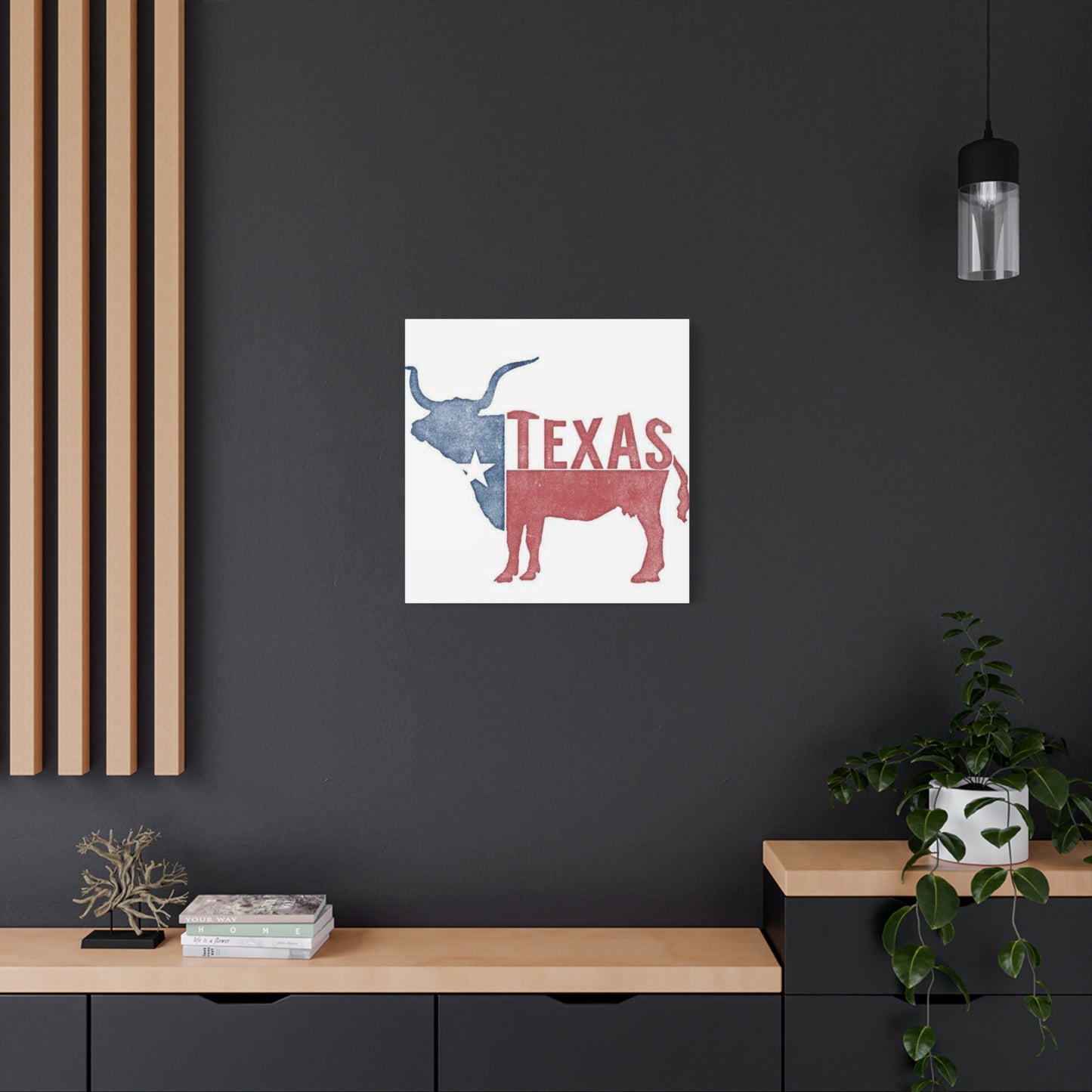 Bull American Flag Texas Poster Wall Art & Canvas Prints