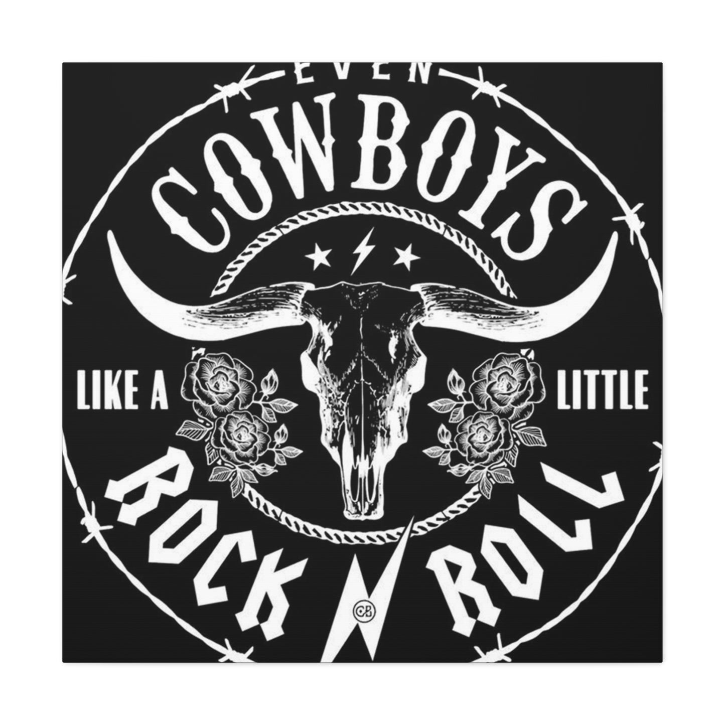 Cowboy Rock N Roll Poster Wall Art & Canvas Prints