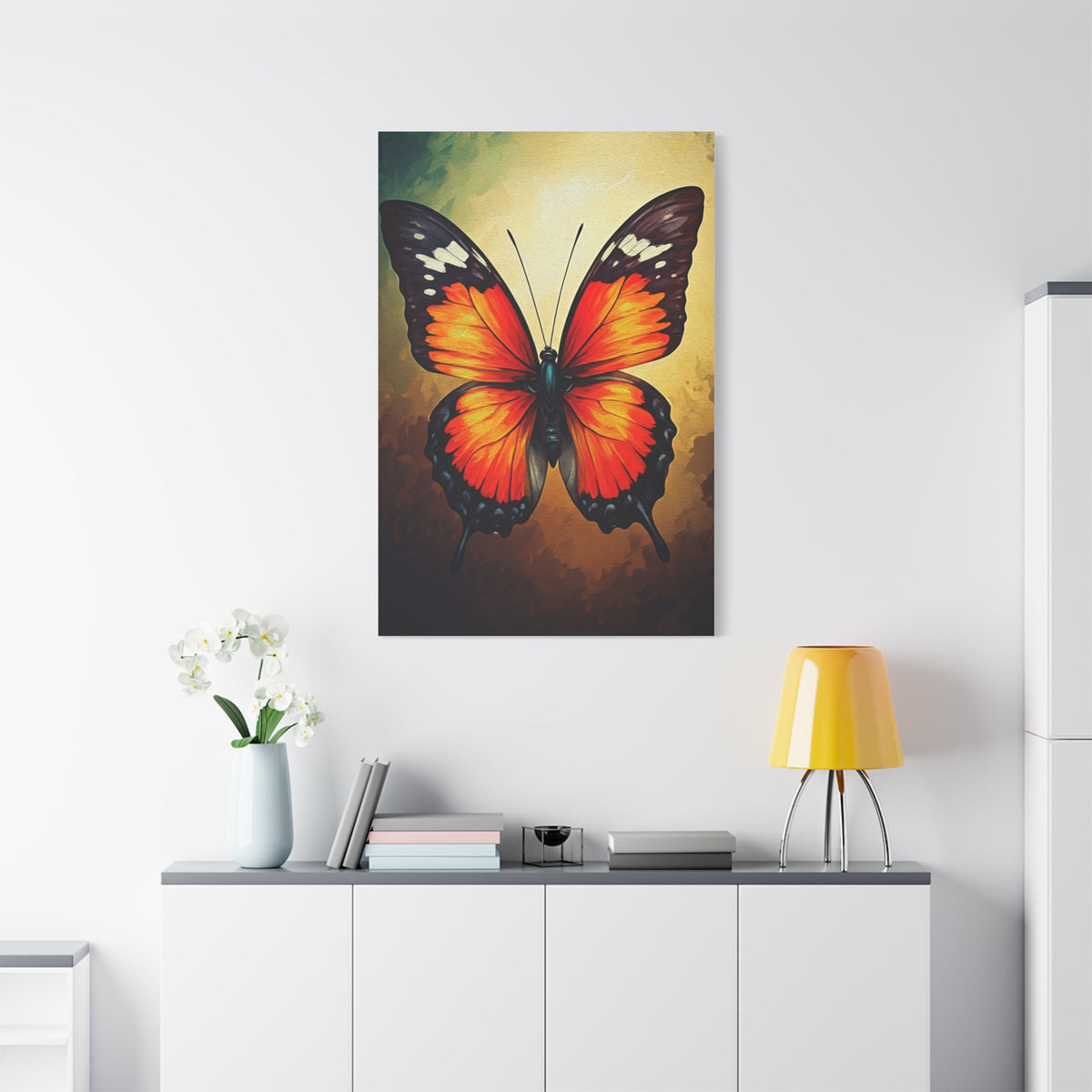 Golden Glow Butterfly Artwork Wall Art & Canvas Prints