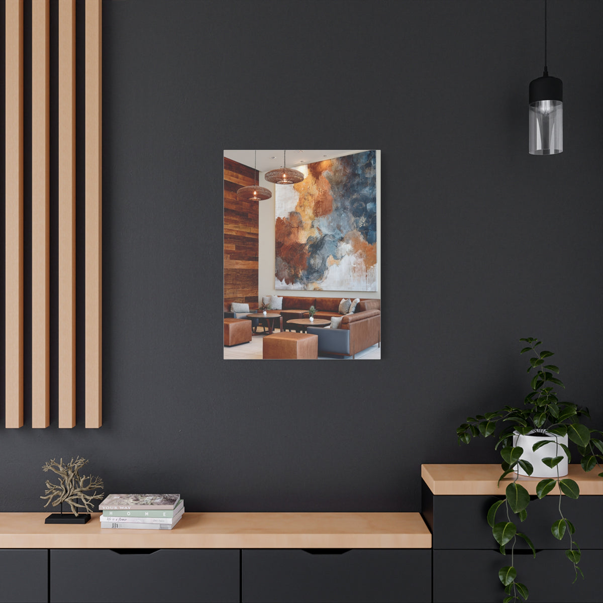 Luxury Earth Abstract Hotel Lobby Wall Art & Canvas Print