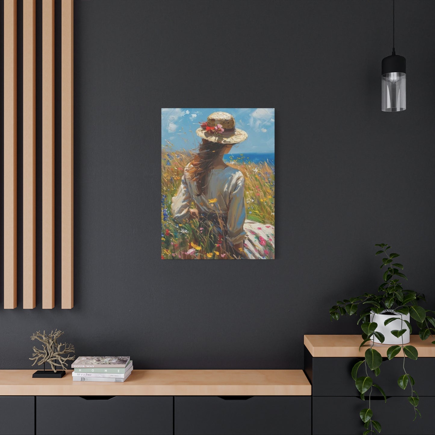 Woman by the Sea Wall Art & Canvas Prints