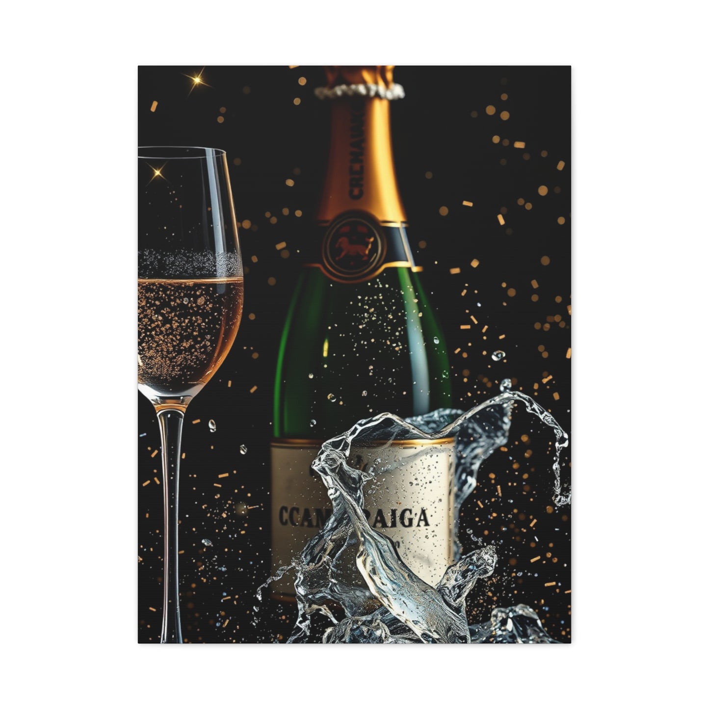 Champagne Art Supreme Canvas Wall Art & Canvas Print